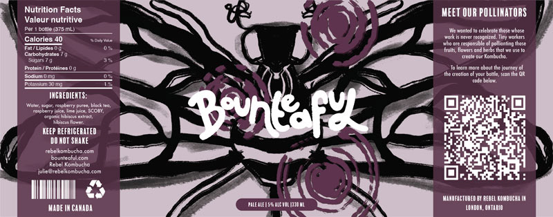 Purple Bounteaful Illustrated Label