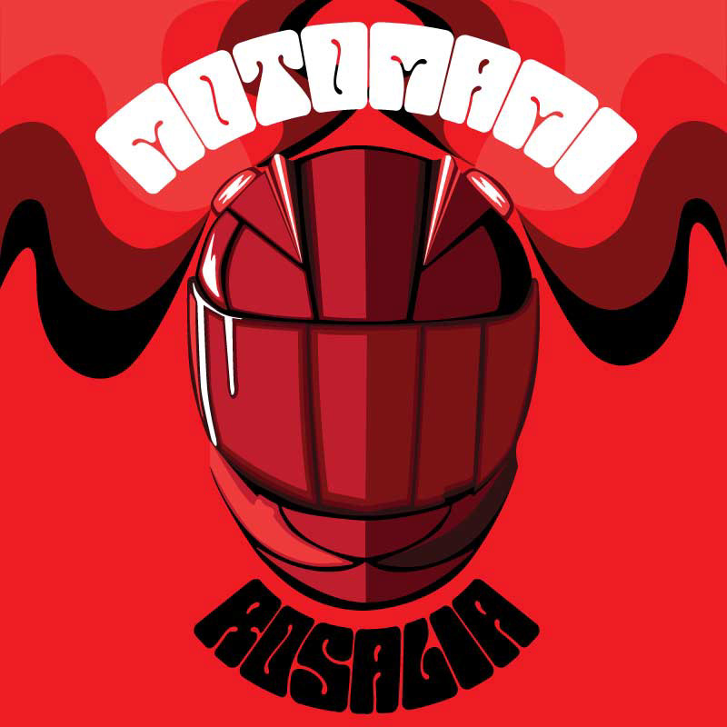 Motomami vinyl cover flat illustration