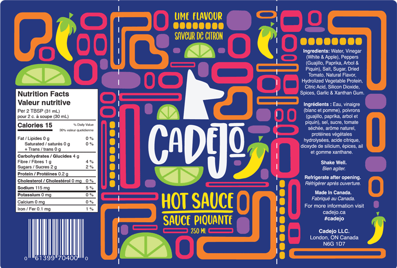 Flat image of the label design
