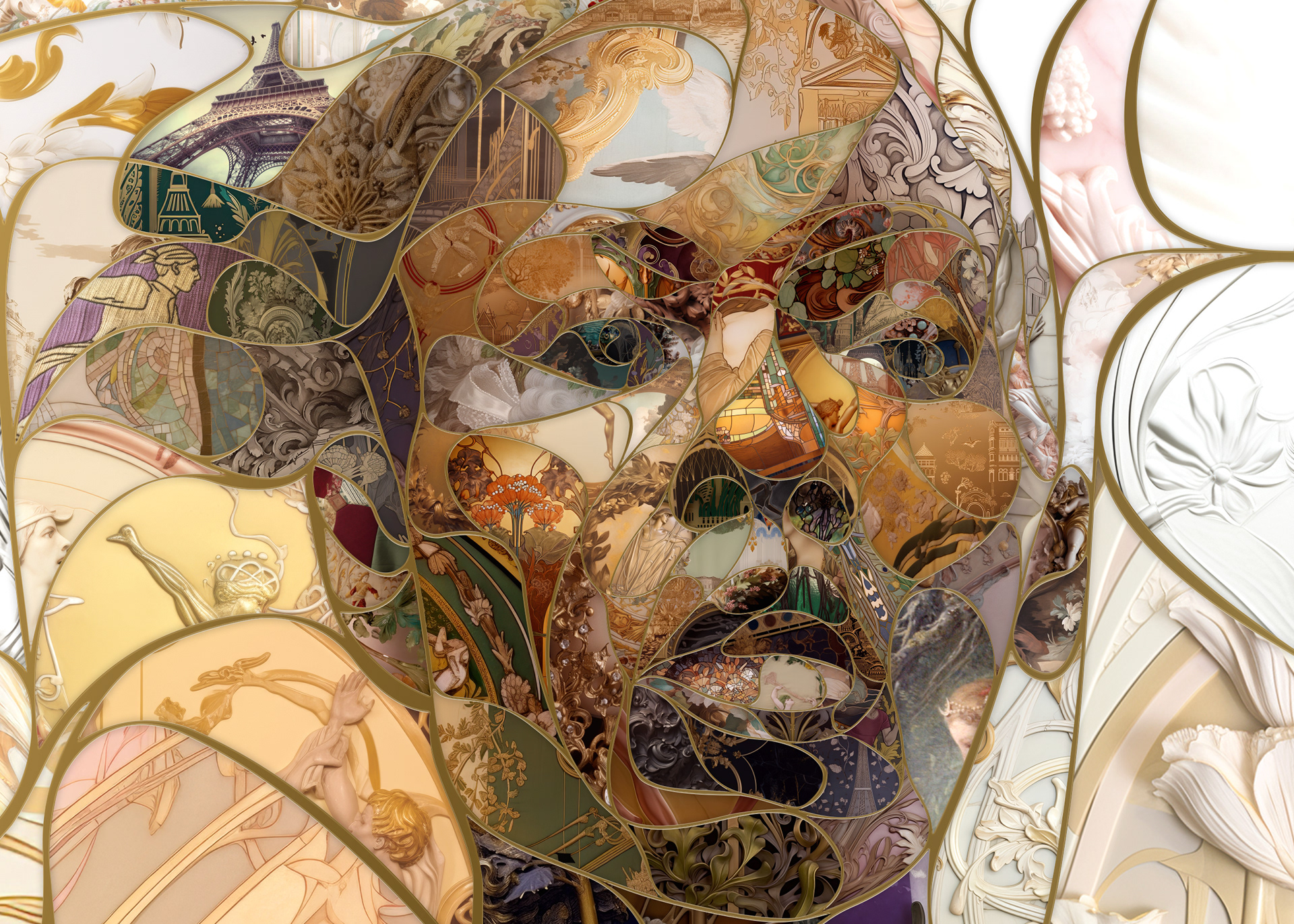 Contemporary French artistic movements in digital illustrations