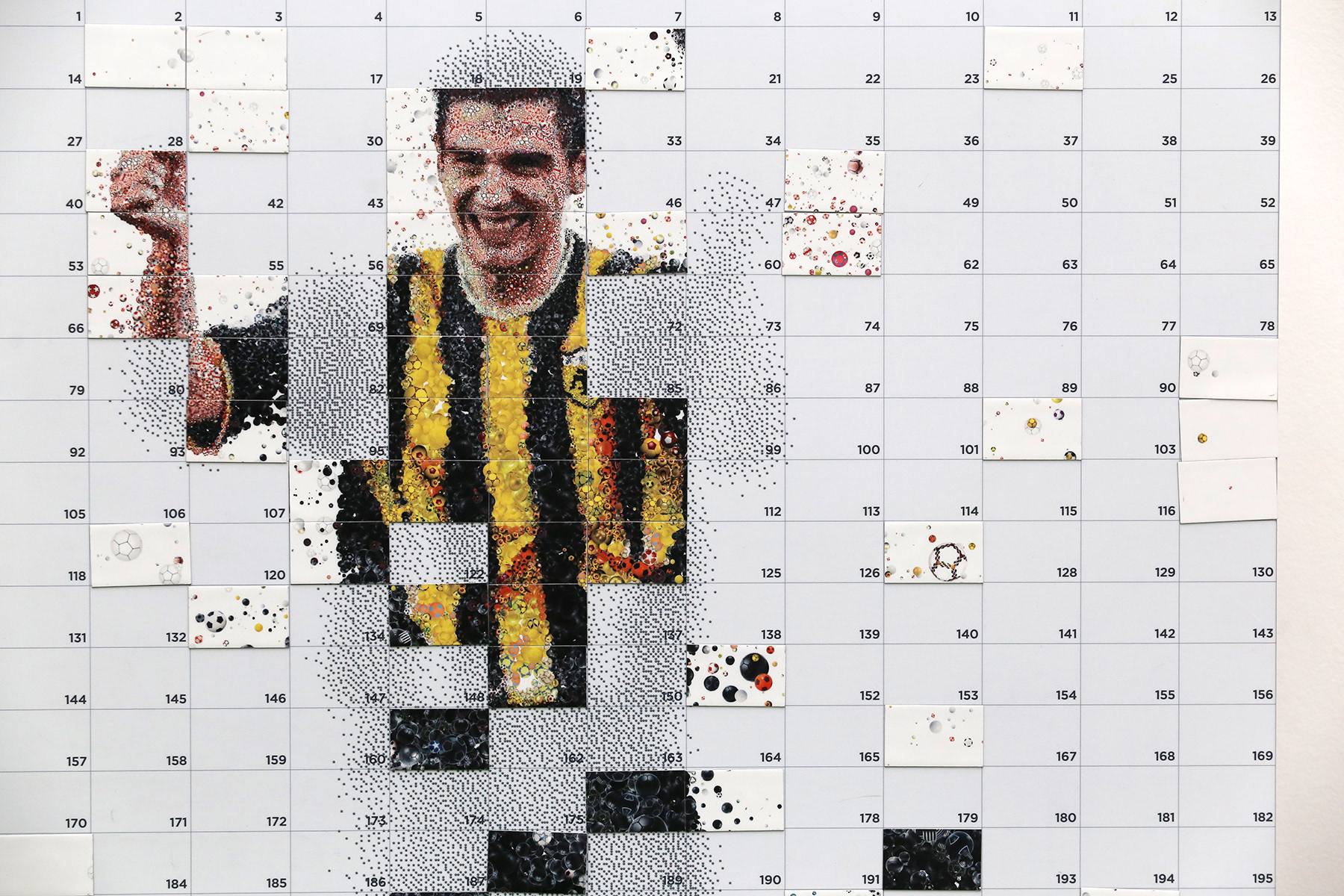 Kostas Katsouranis interactive mosaic, historic goal in mosaic for football campaign