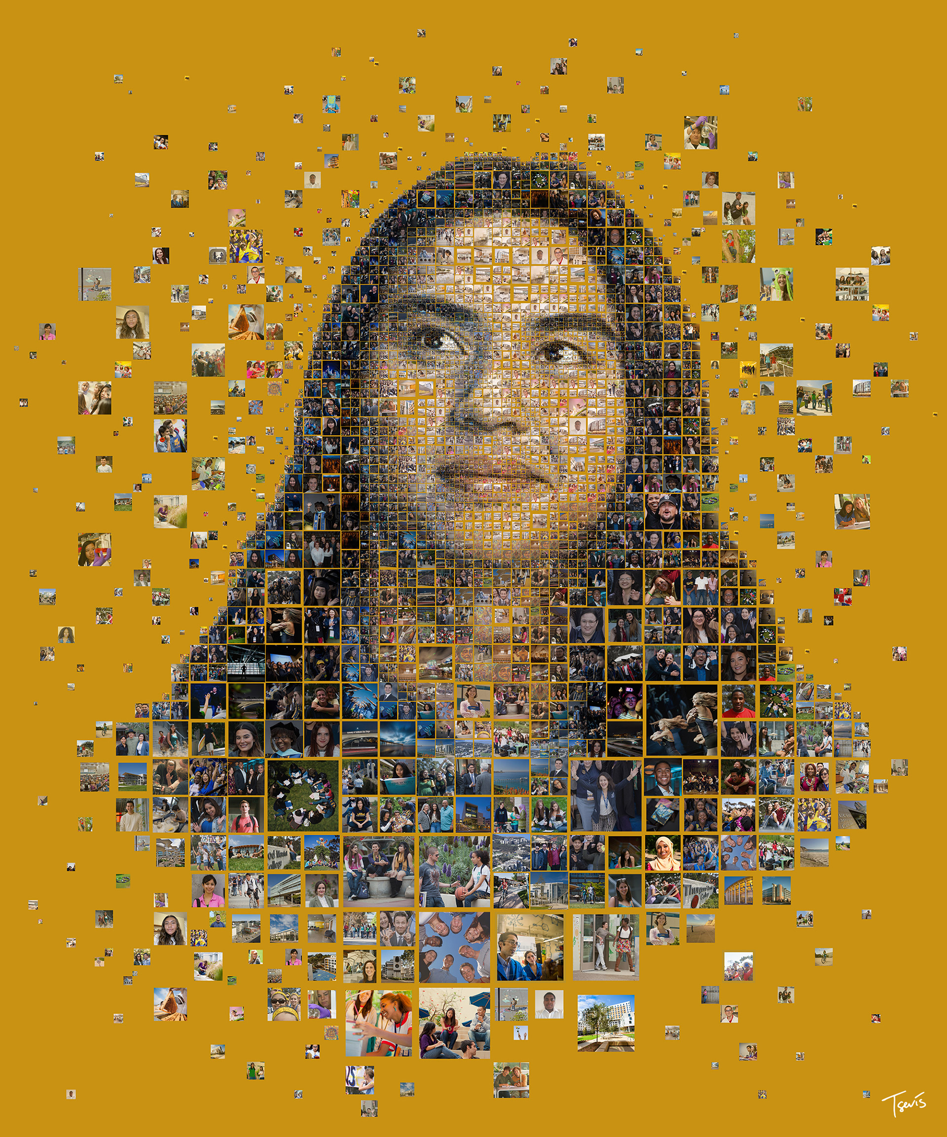 University life photos mosaic