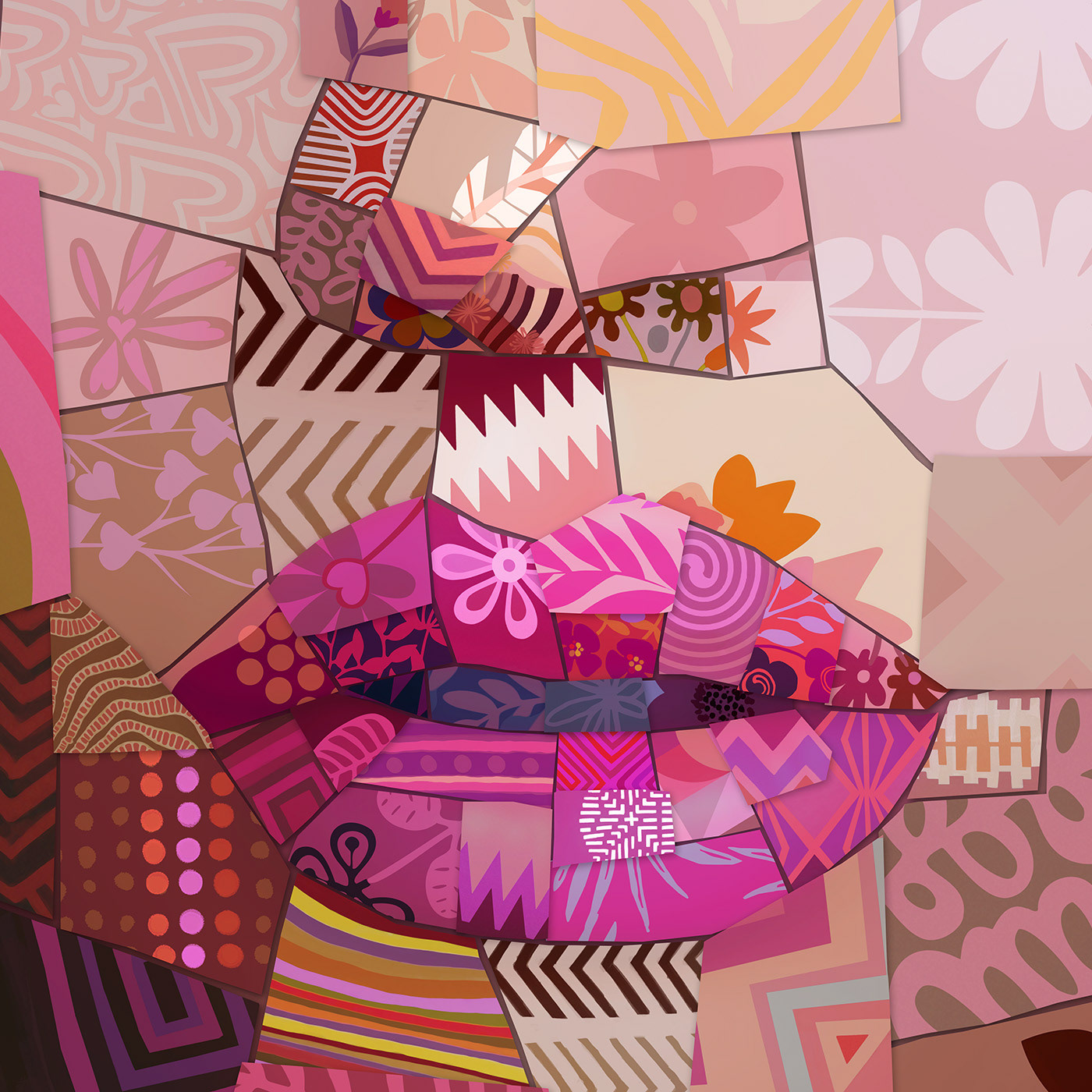 Digital art capturing human emotions through color temperatures in the Fashion world