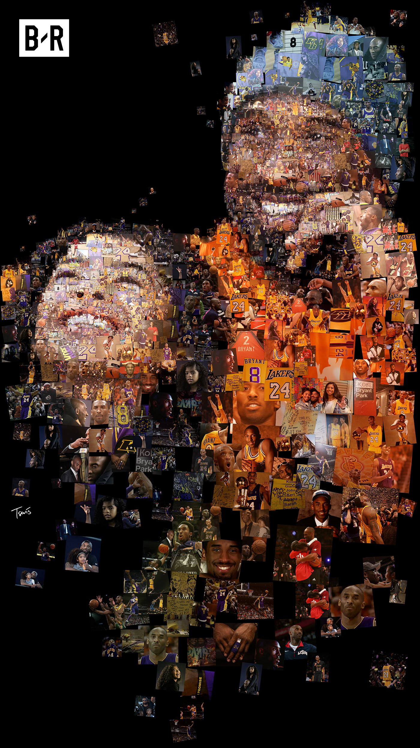 Mamba and Mambacita mosaic portrait, feature illustration for media