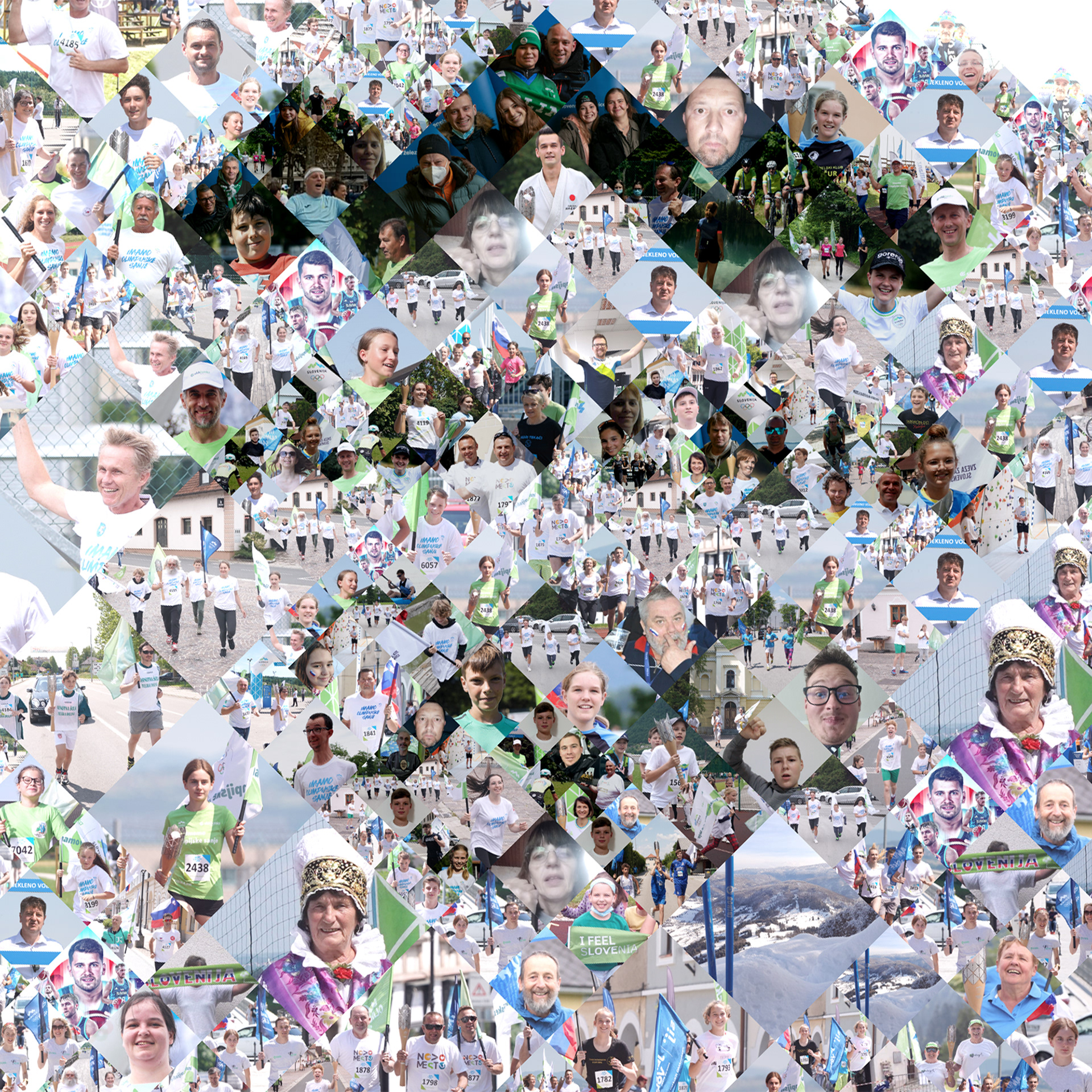 Mosaic art in motion for Olympic sports marketing