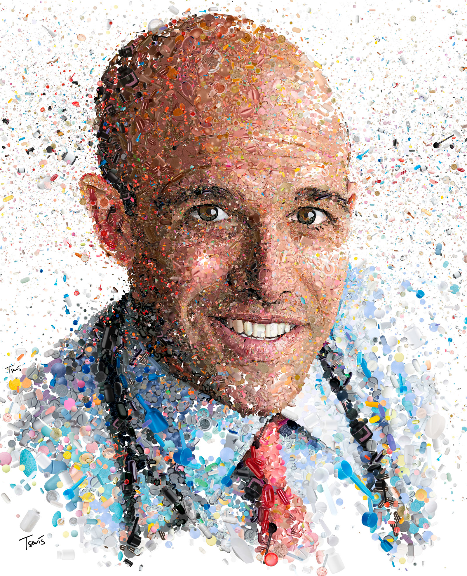 Dr Cohen of supplements and pills, Science illustration