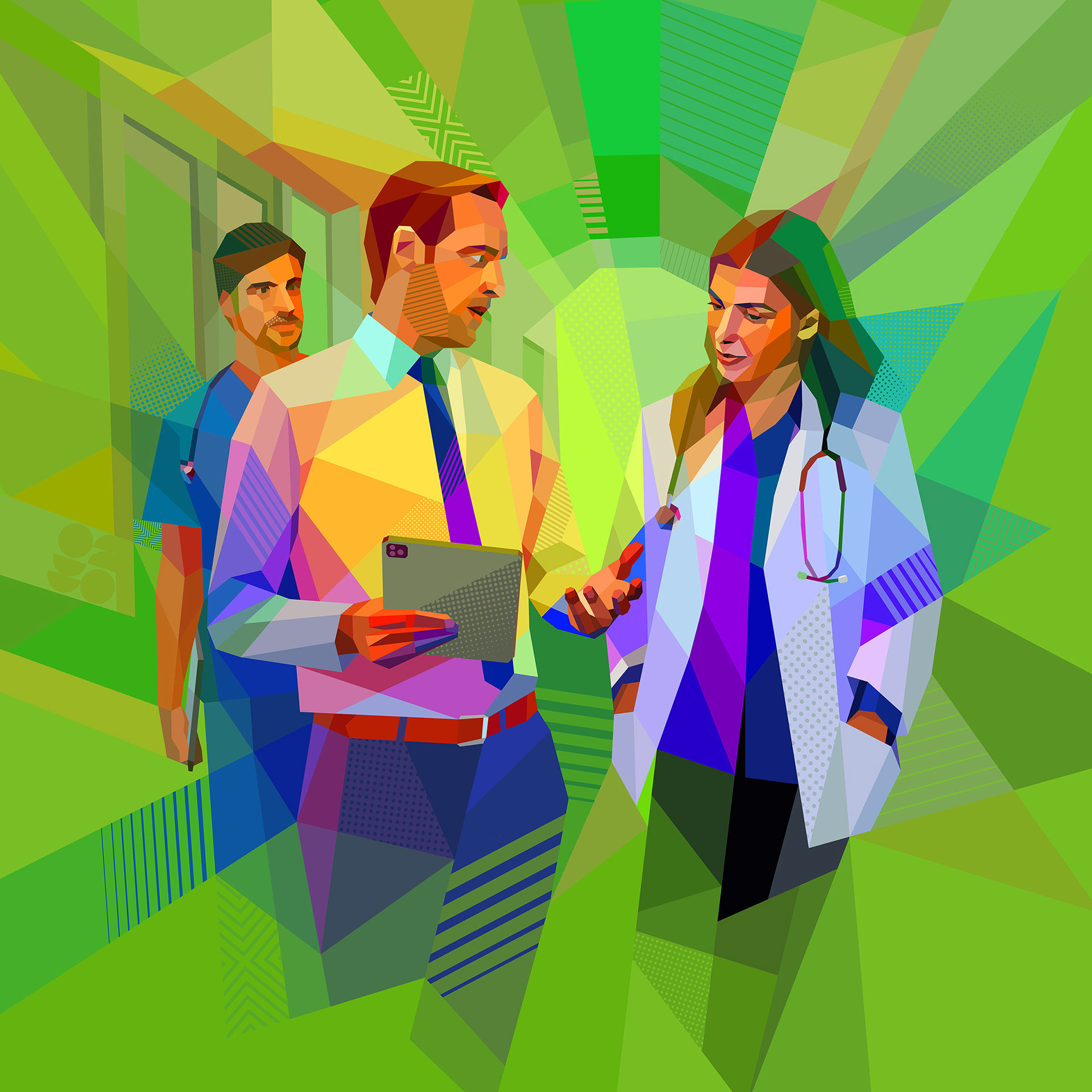 Healthcare technology illustration for Nordic Global