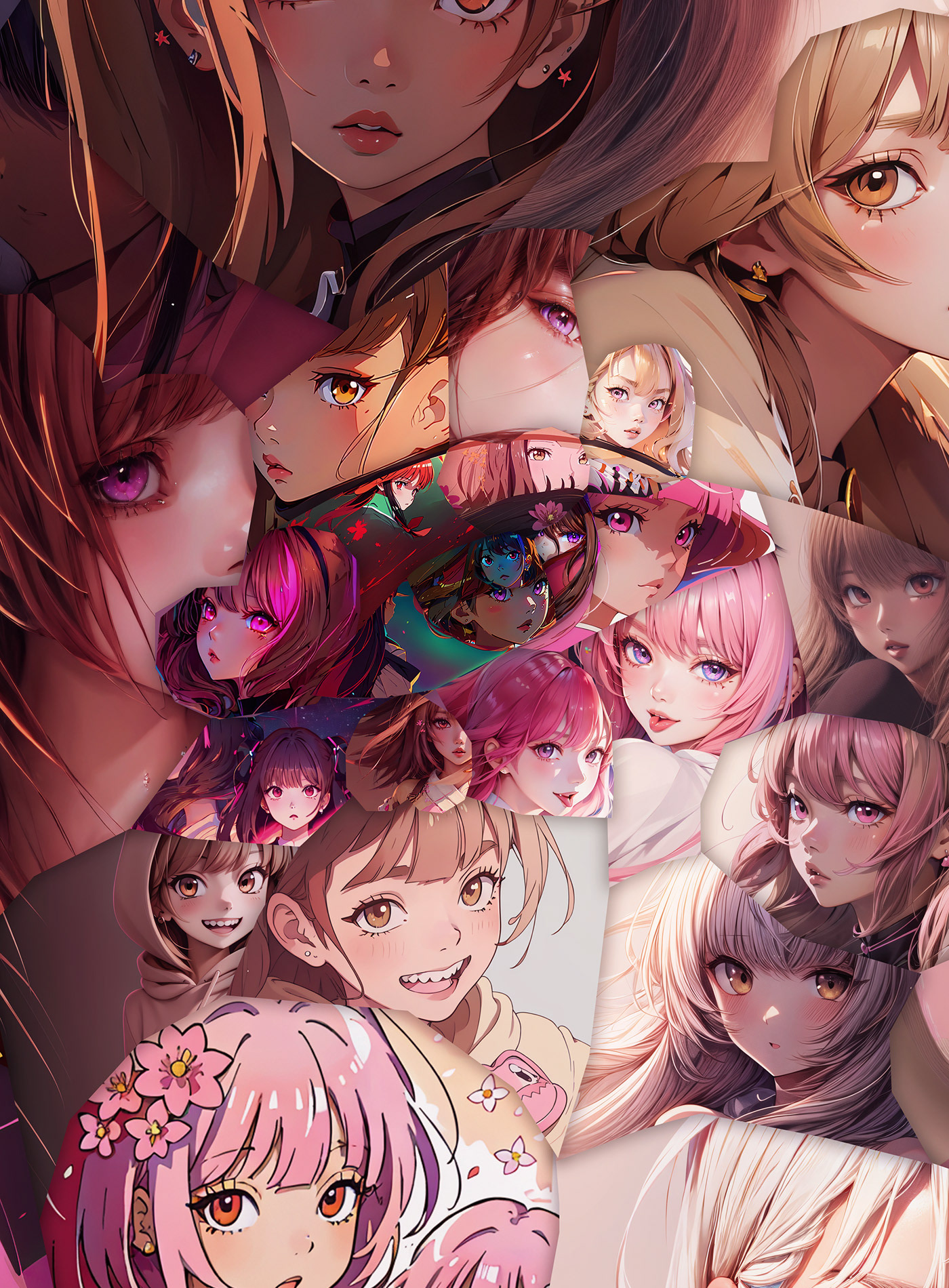 Shonen inspired digital mosaic art