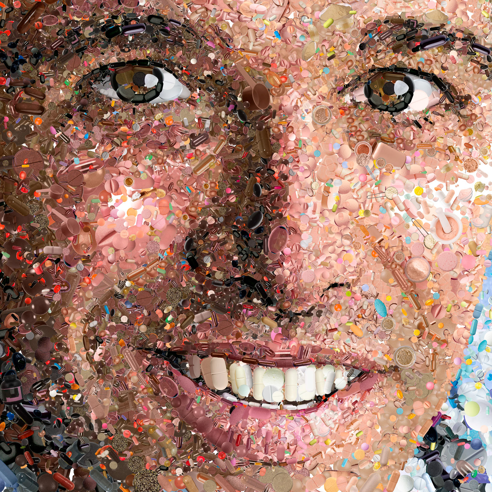 Doctor's portrait from pills