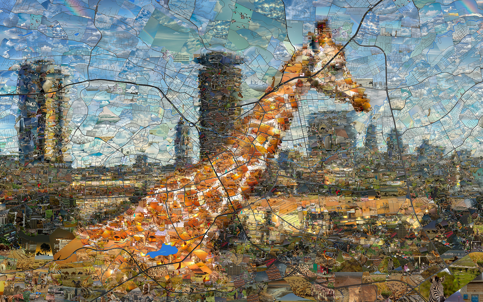 Nairobi City digital mosaic artwork for a Global campaign