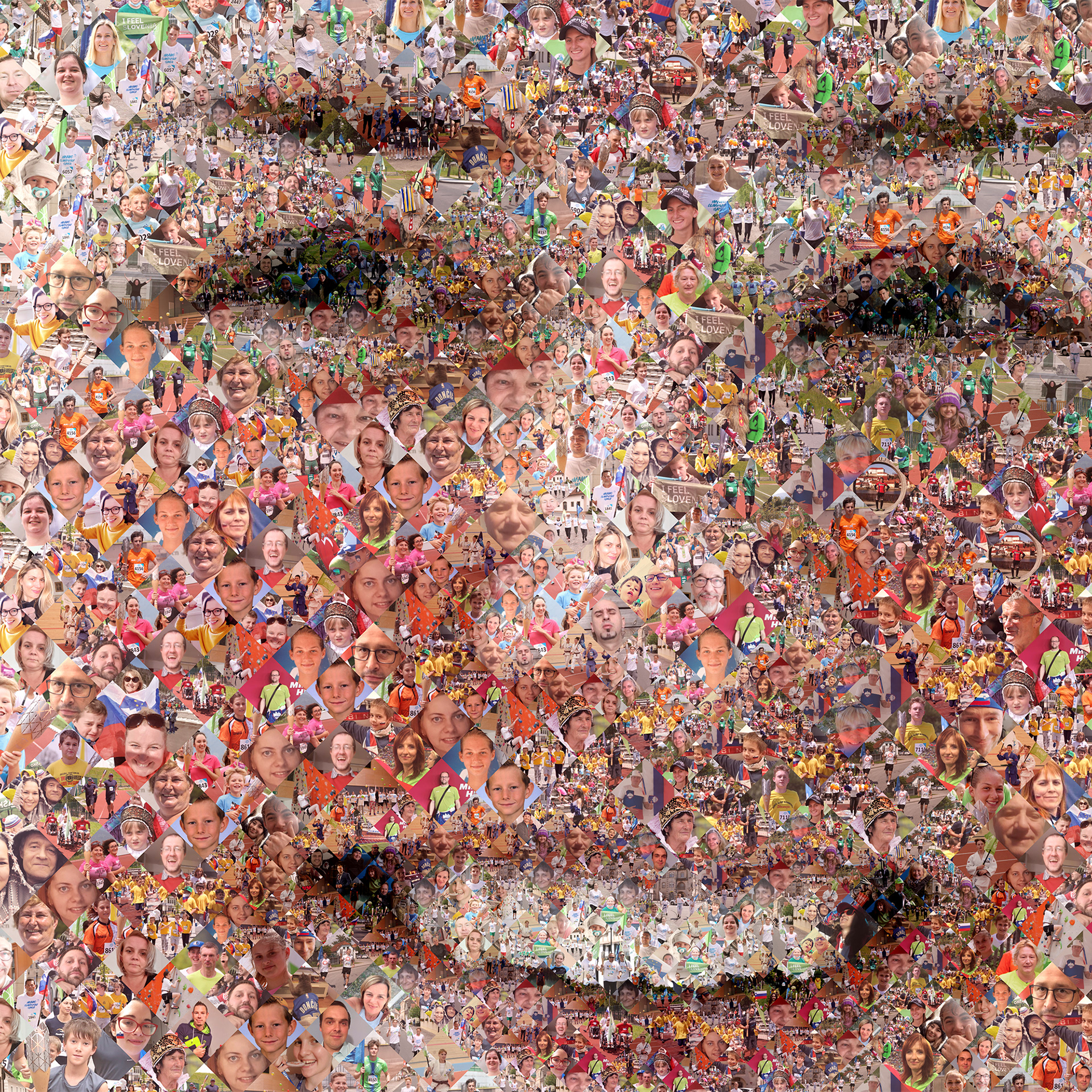 Sports themed mosaic graphics