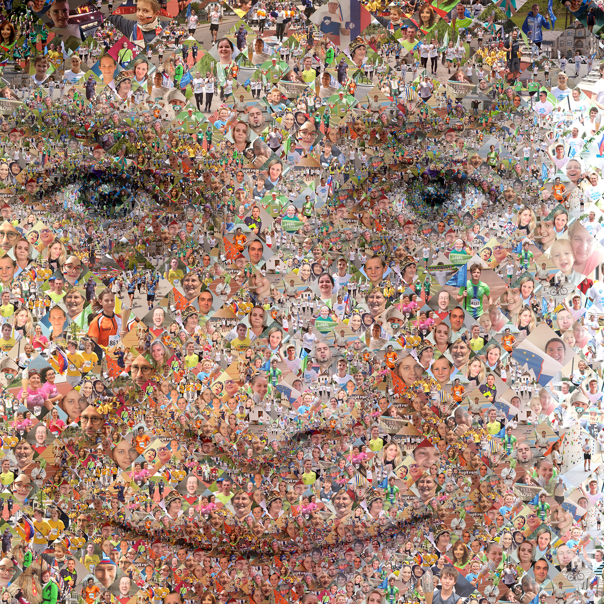 Sport mosaic art with millions of photos
