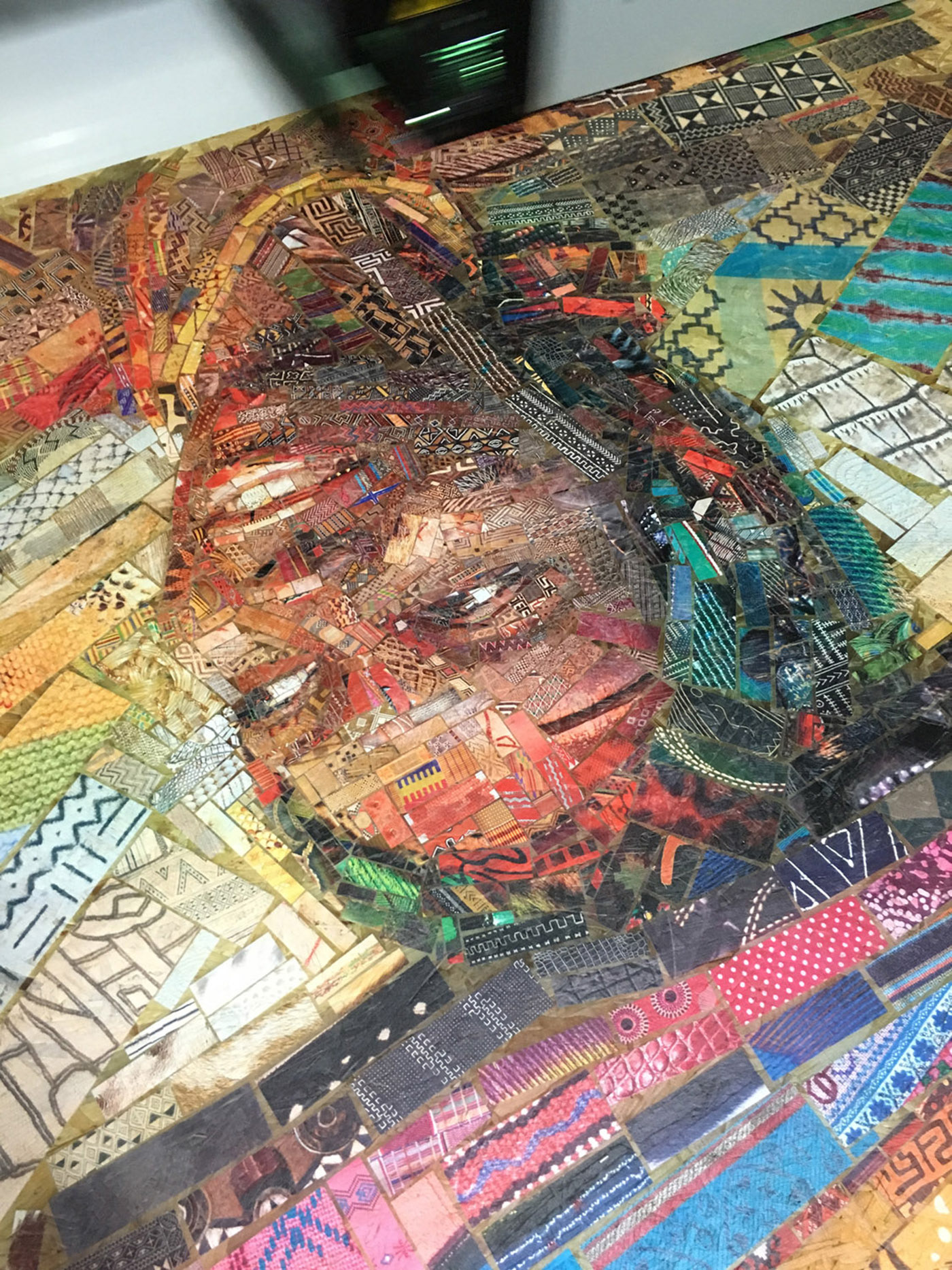 Ndebele art inspiration for artwork in collage style