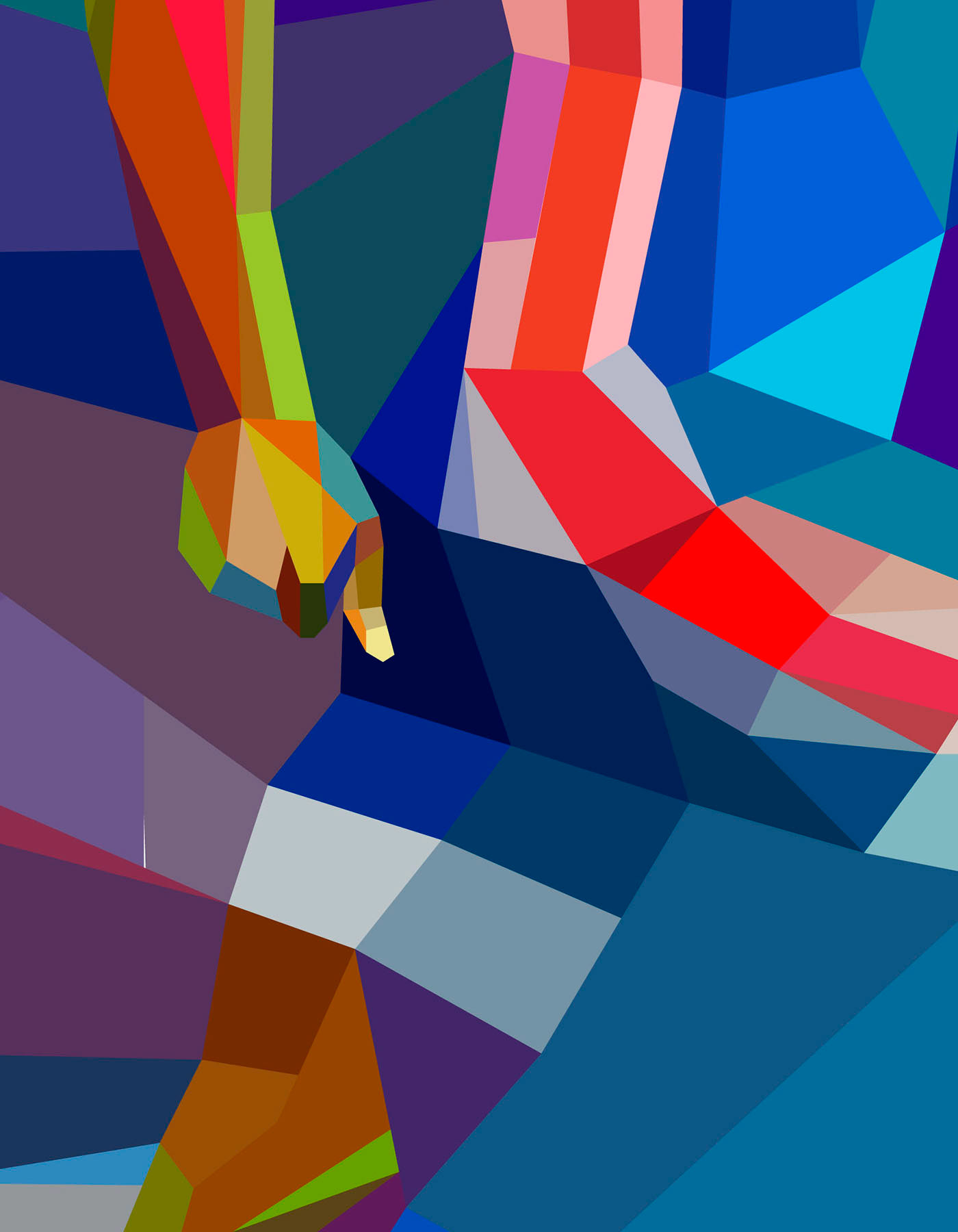 Olympic themed digital collage from colors