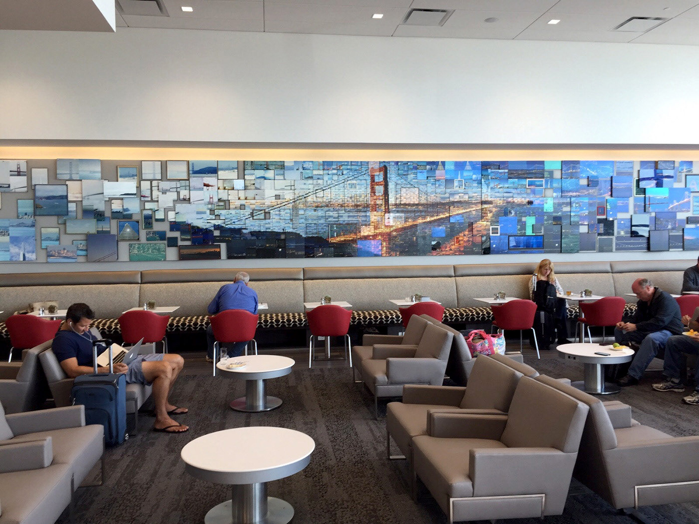 Lobby installation for Delta Sky Club SFO, city photomosaic