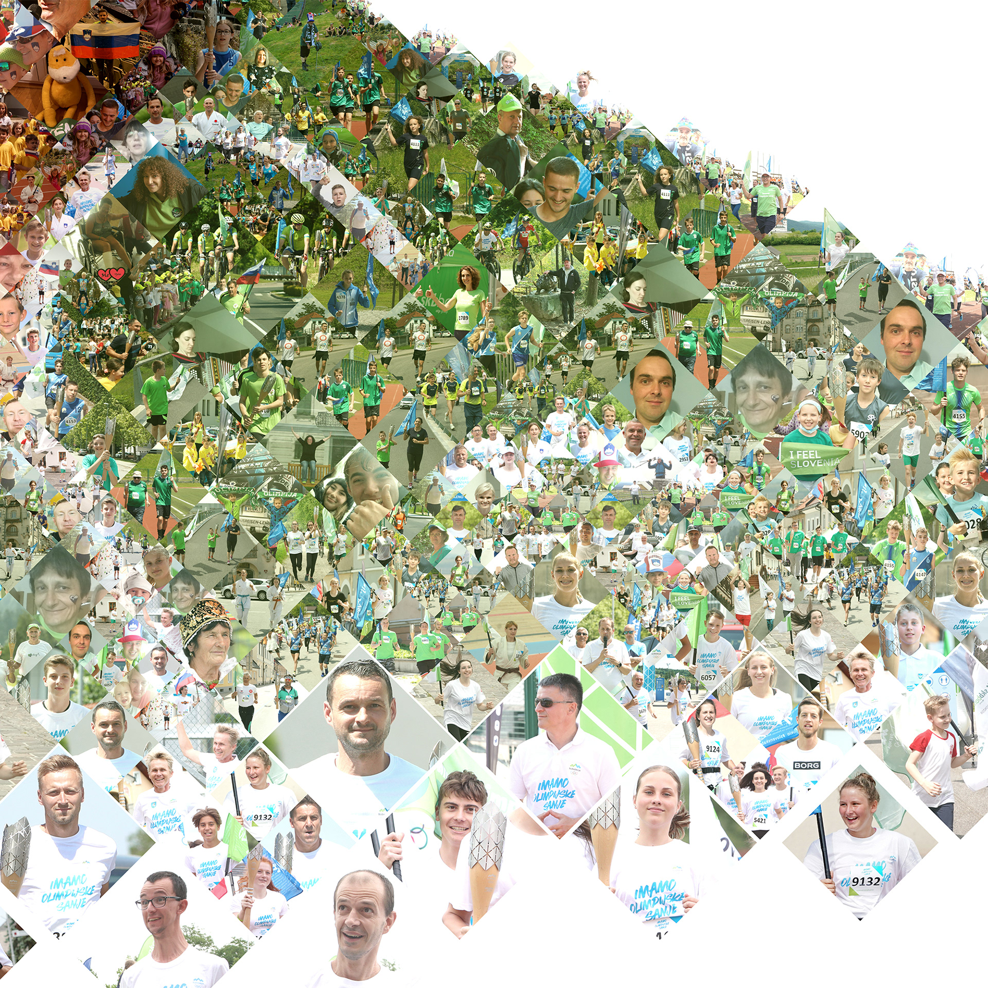Photo mosaic portrait of people for Olympiad