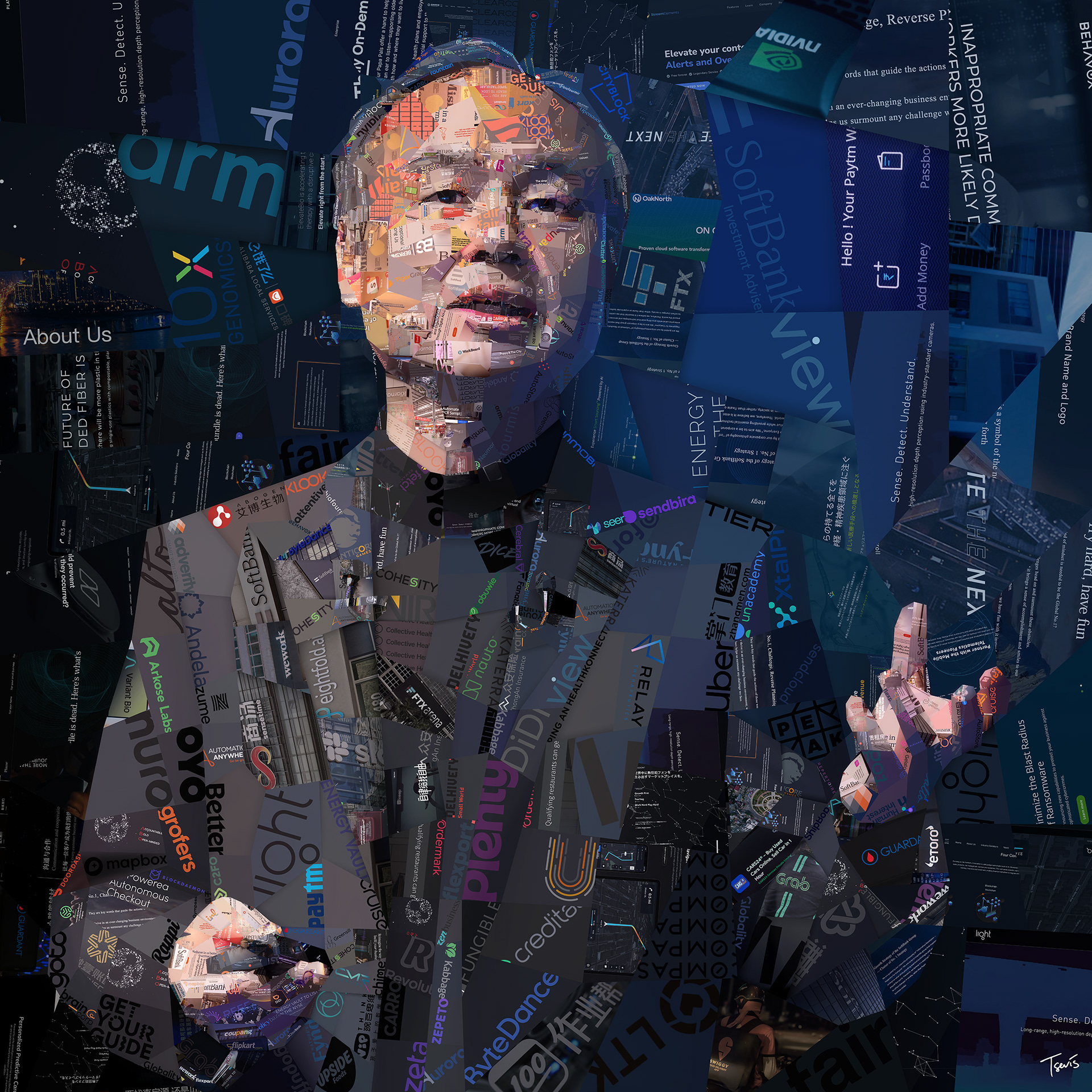 Masayoshi Son SoftBank Group Corp Founder and CEO portrait, corporate art