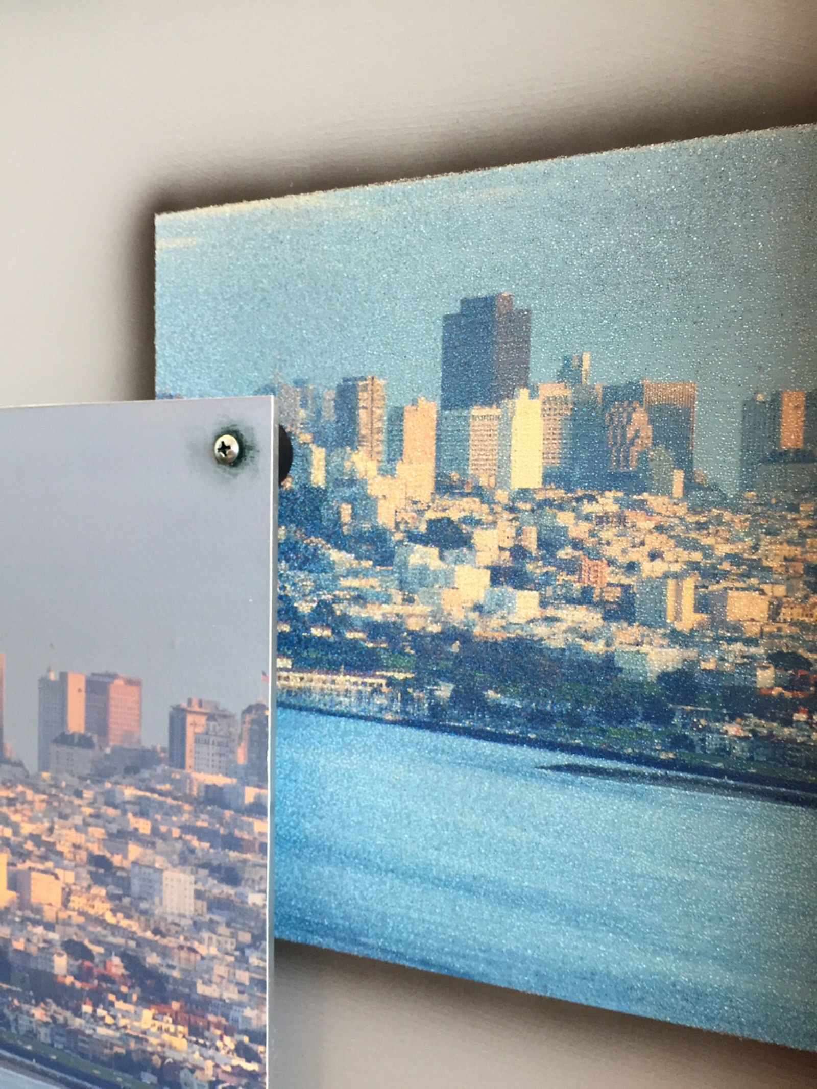 City photography in art mural