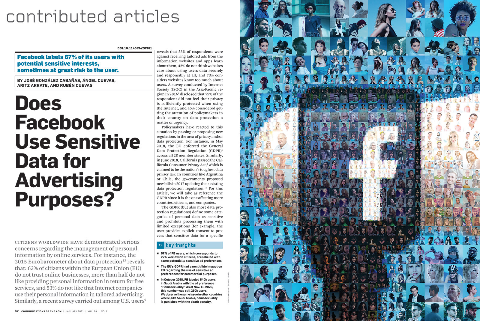 Creative commentary illustration for Communications of the ACM Mag