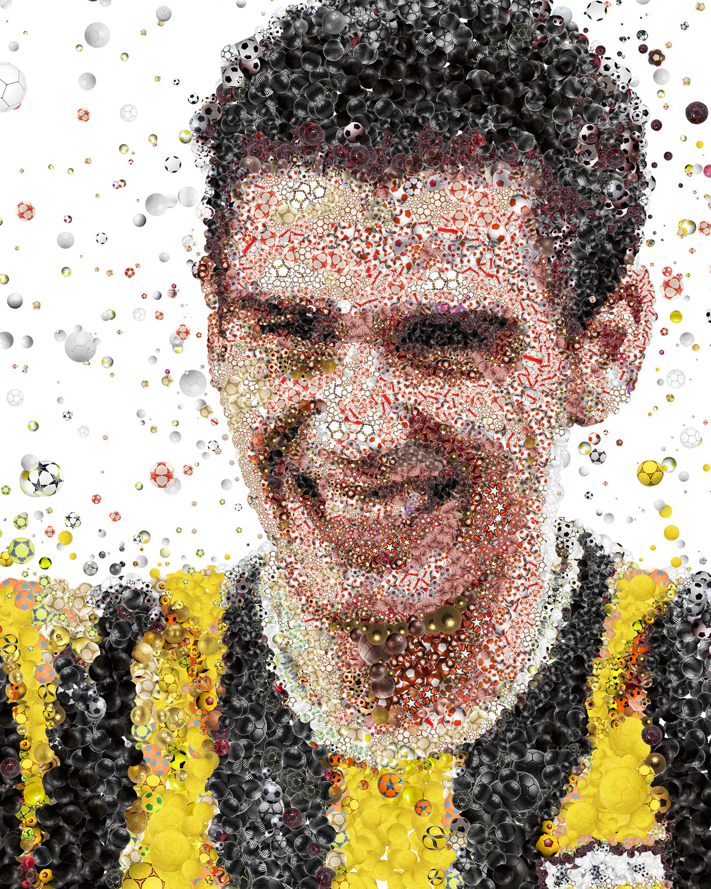 Mosaic artwork of Kostas Katsouranis for UEFA Champions League by MasterCard Greece