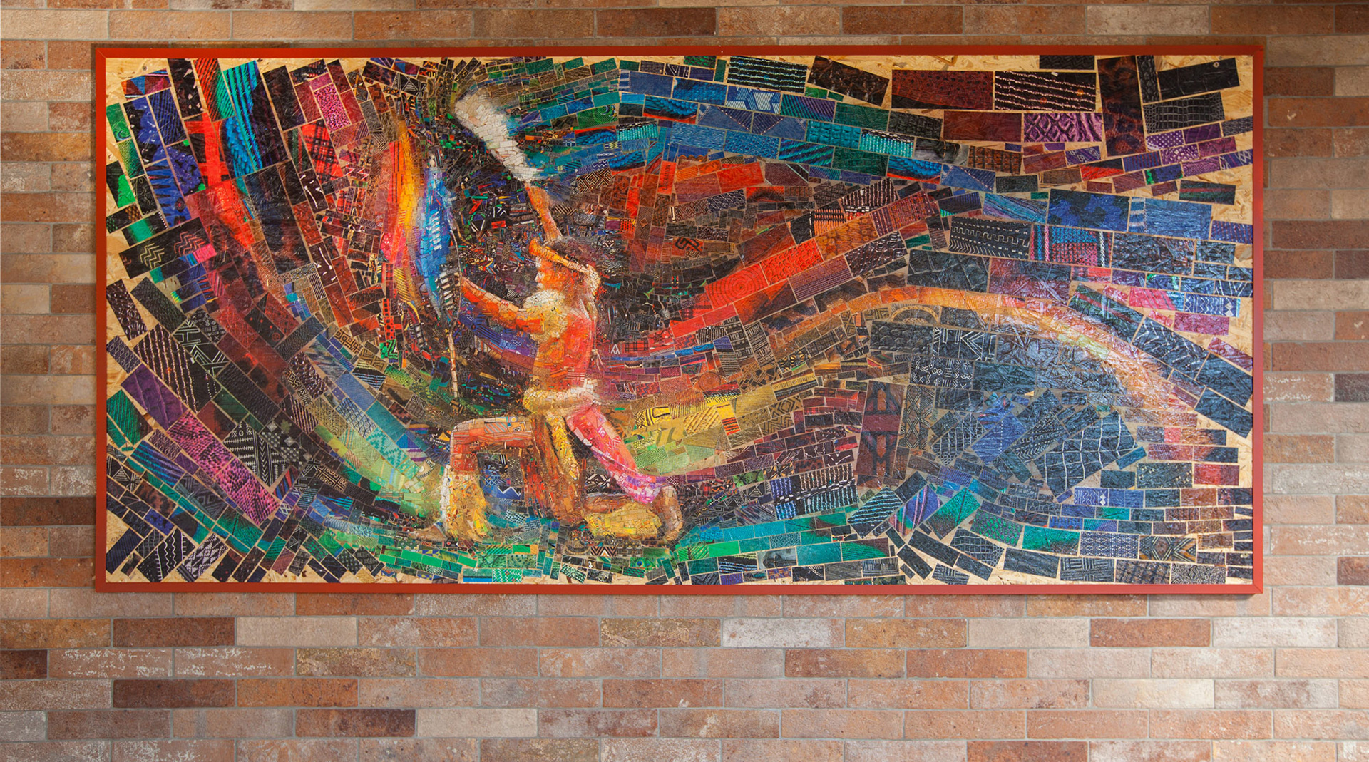 Zulu tradition, Fighting Kid in an African Contemporary Mosaic art