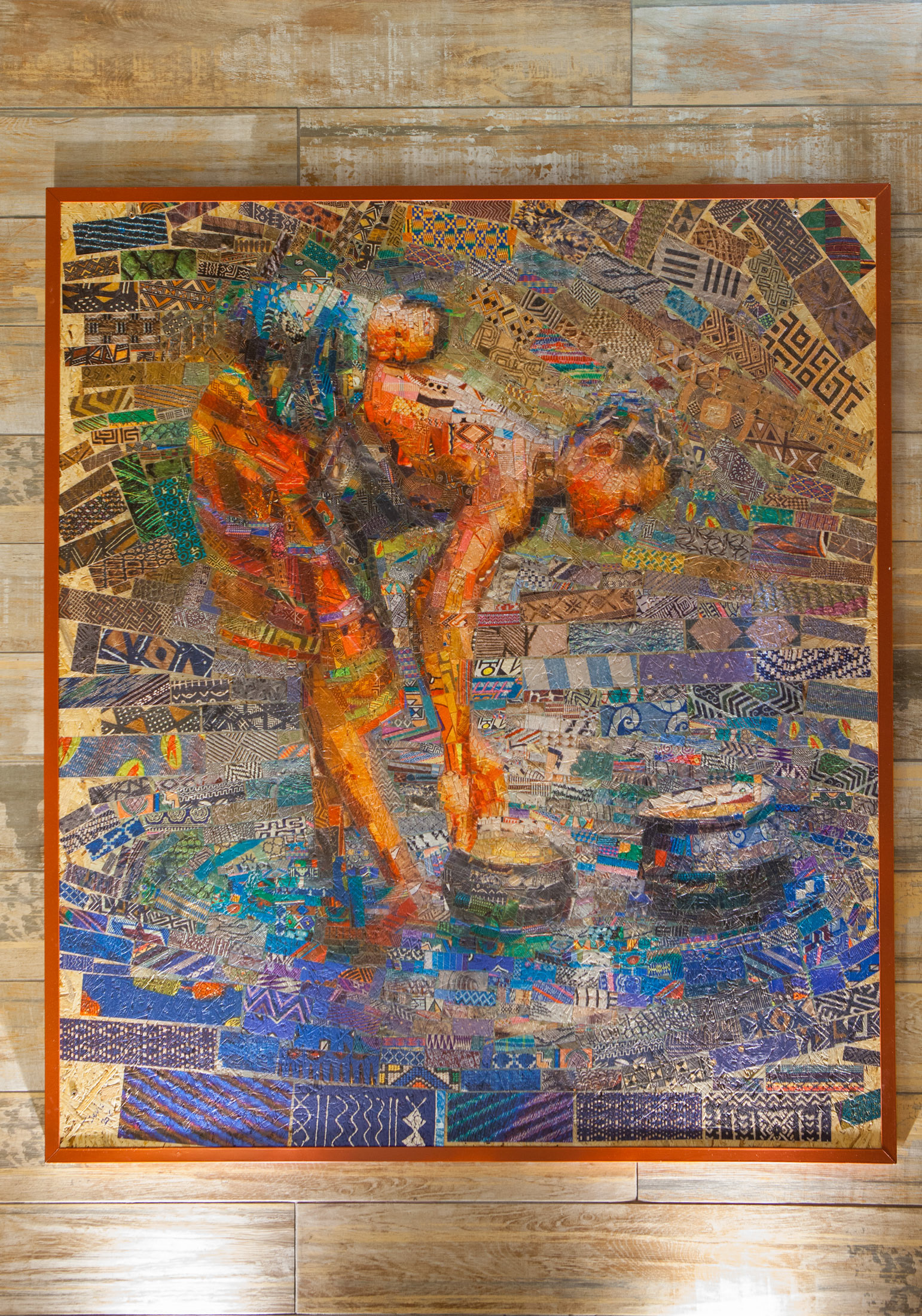 Maternity in a Contemporary Art Installation, African Bricks Art