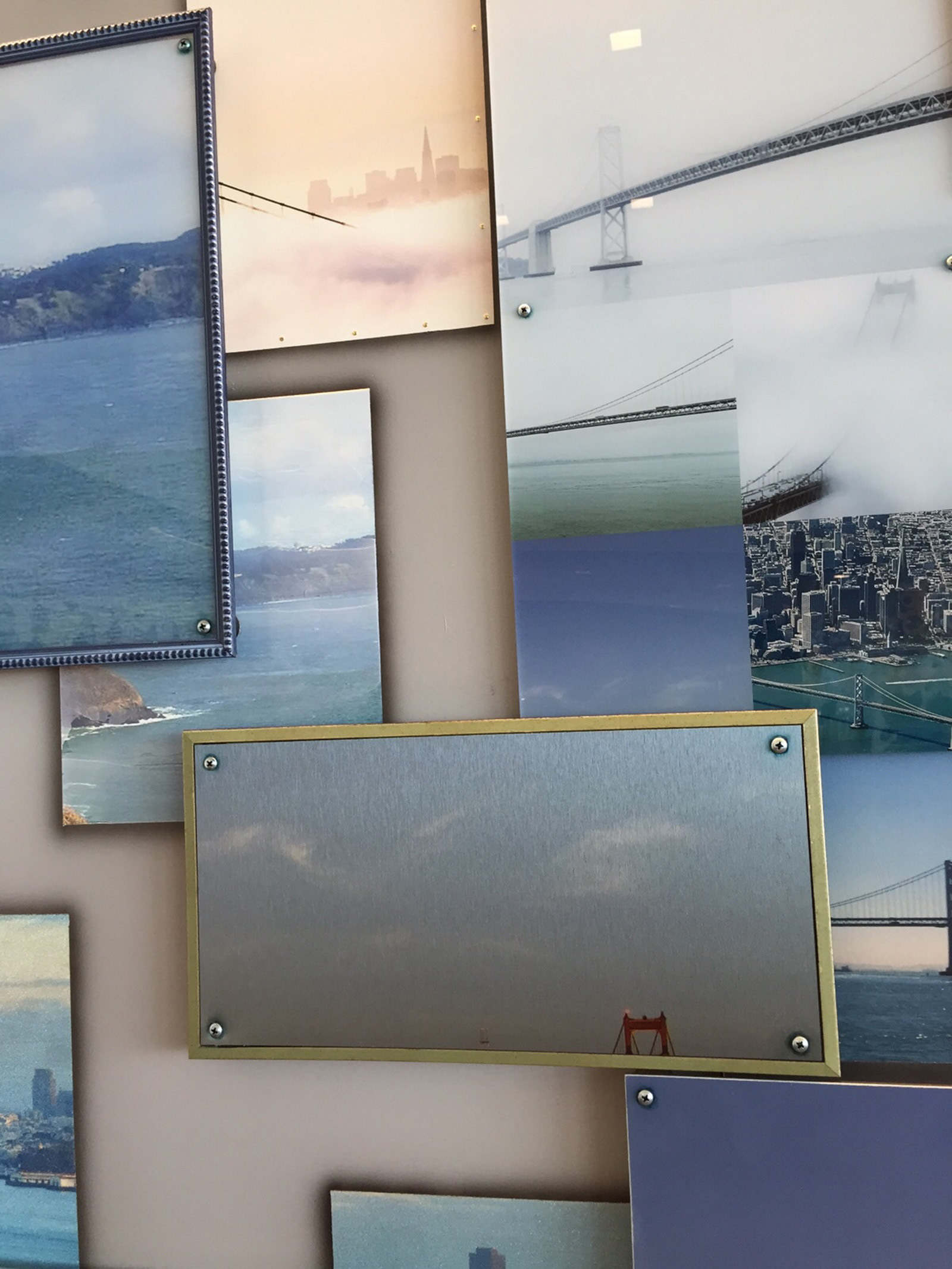 Photography of Golden Gate Bridge in art montage