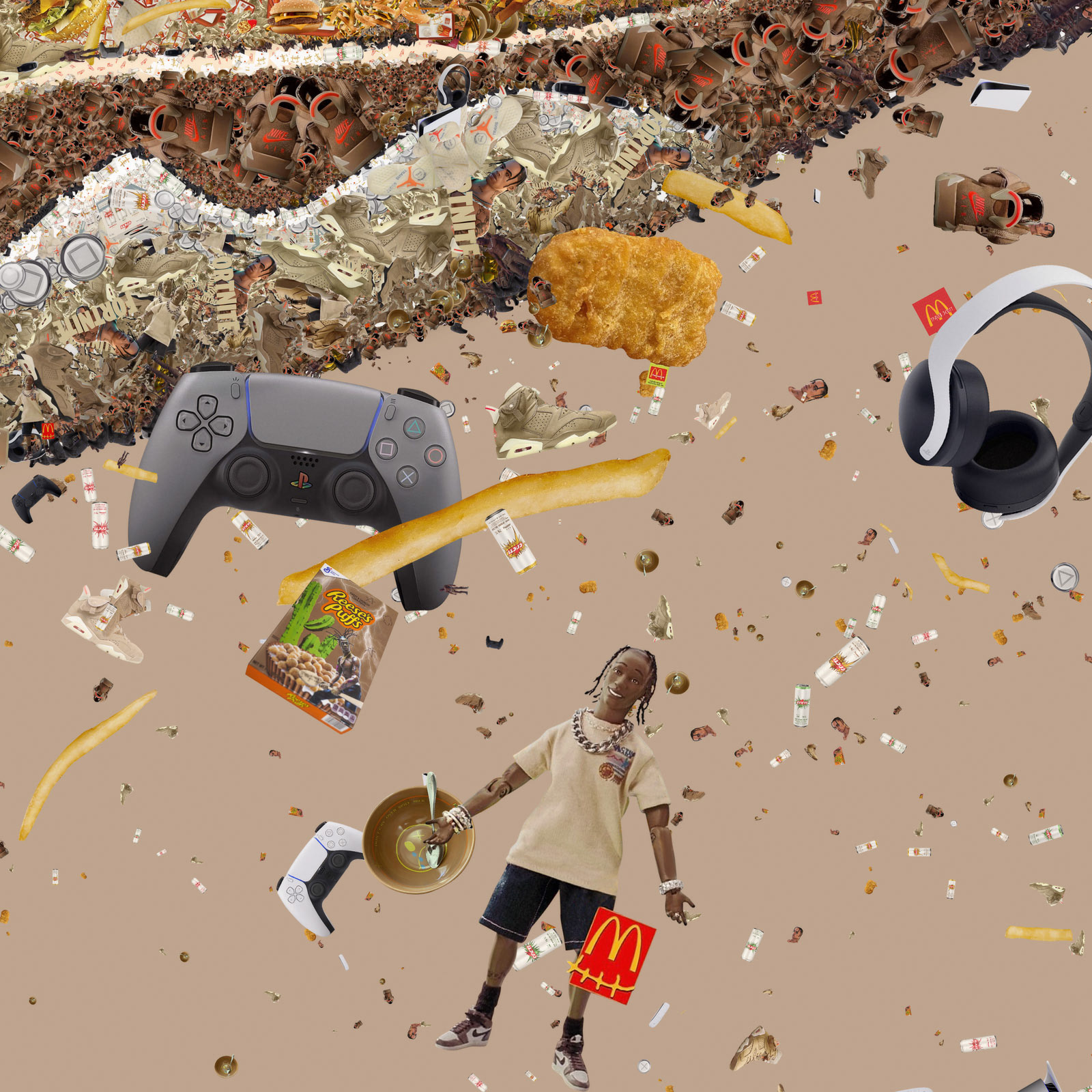 Travis' products mosaic illustration