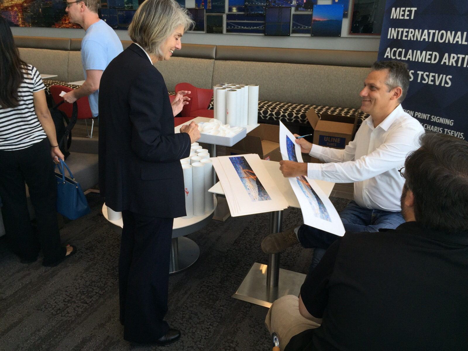 Meet the Artist corporate event for Delta airlines