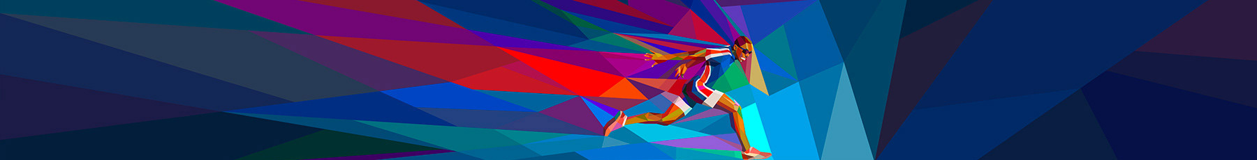 Runner neo futuristic digital illustration for Olympics, Sports digital art