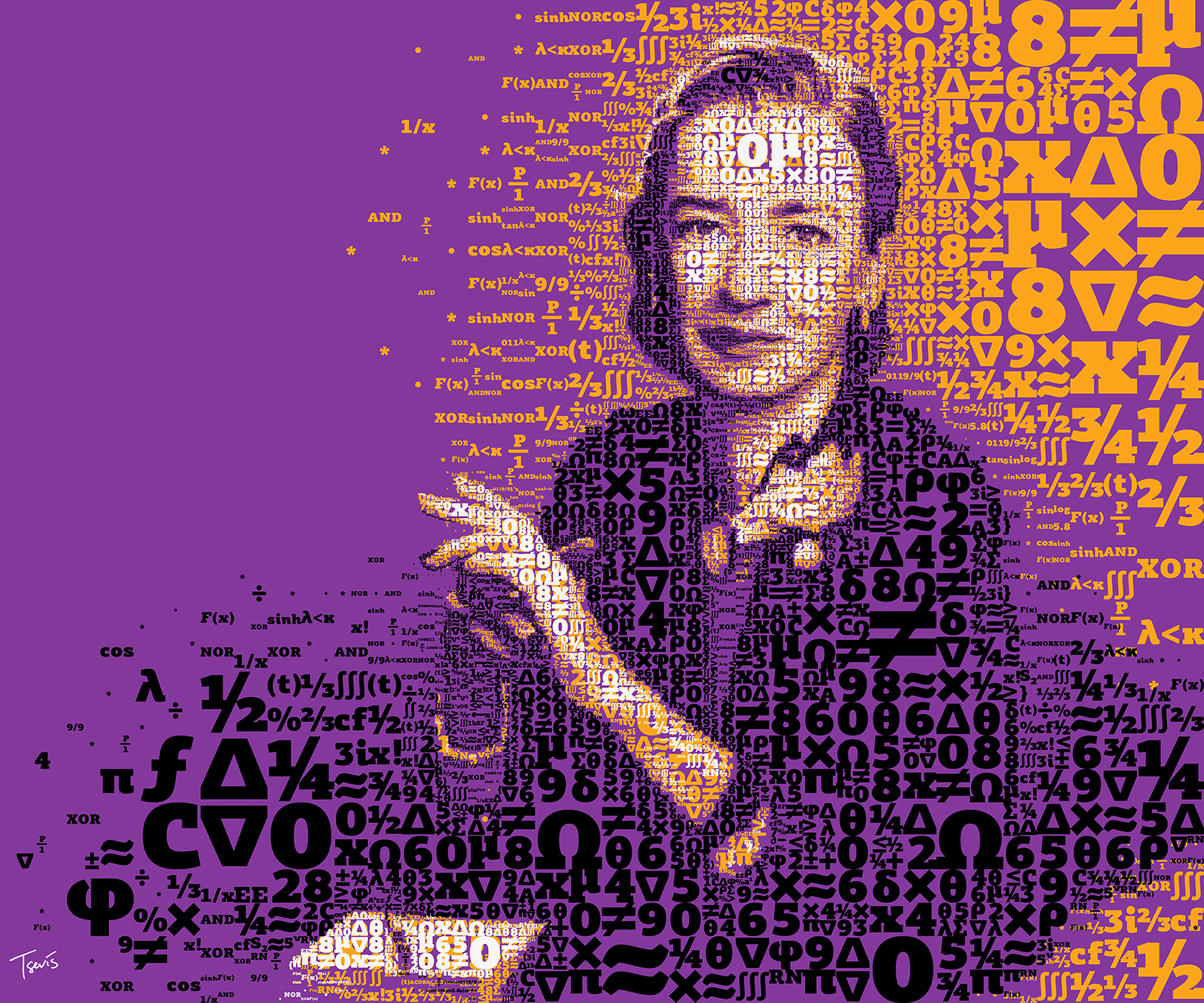 Mosaic portrait of the great computer scientist and US Navy officer Grace Hopper