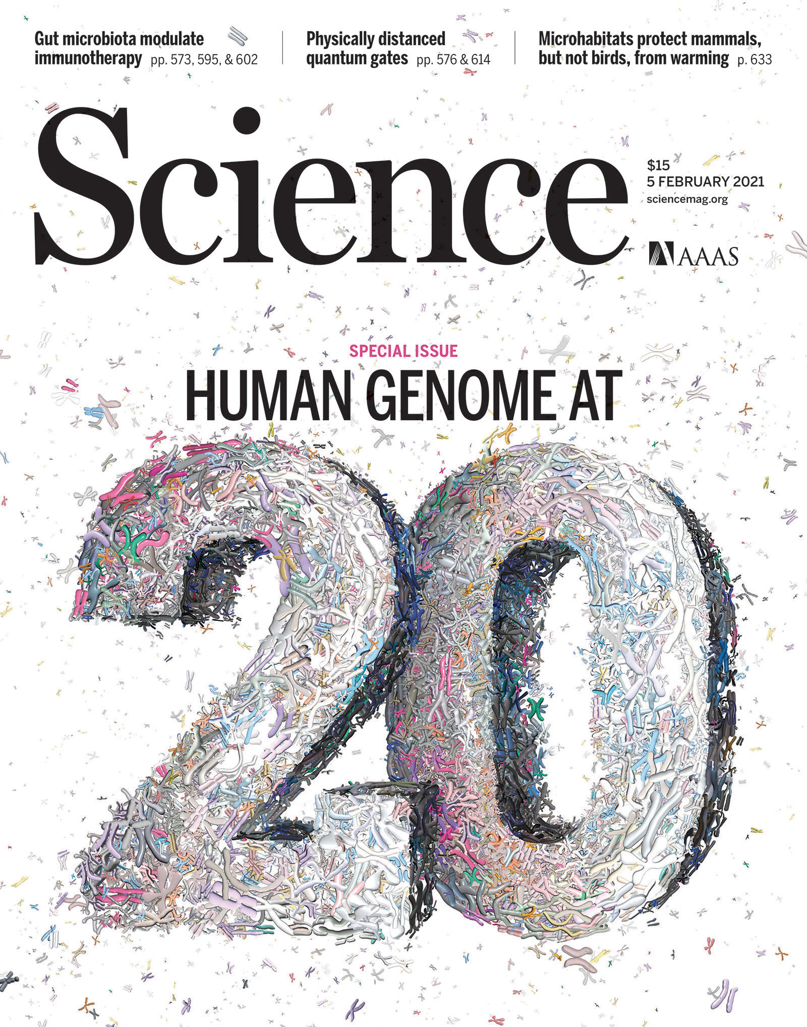 Science Magazine cover art from human genomes