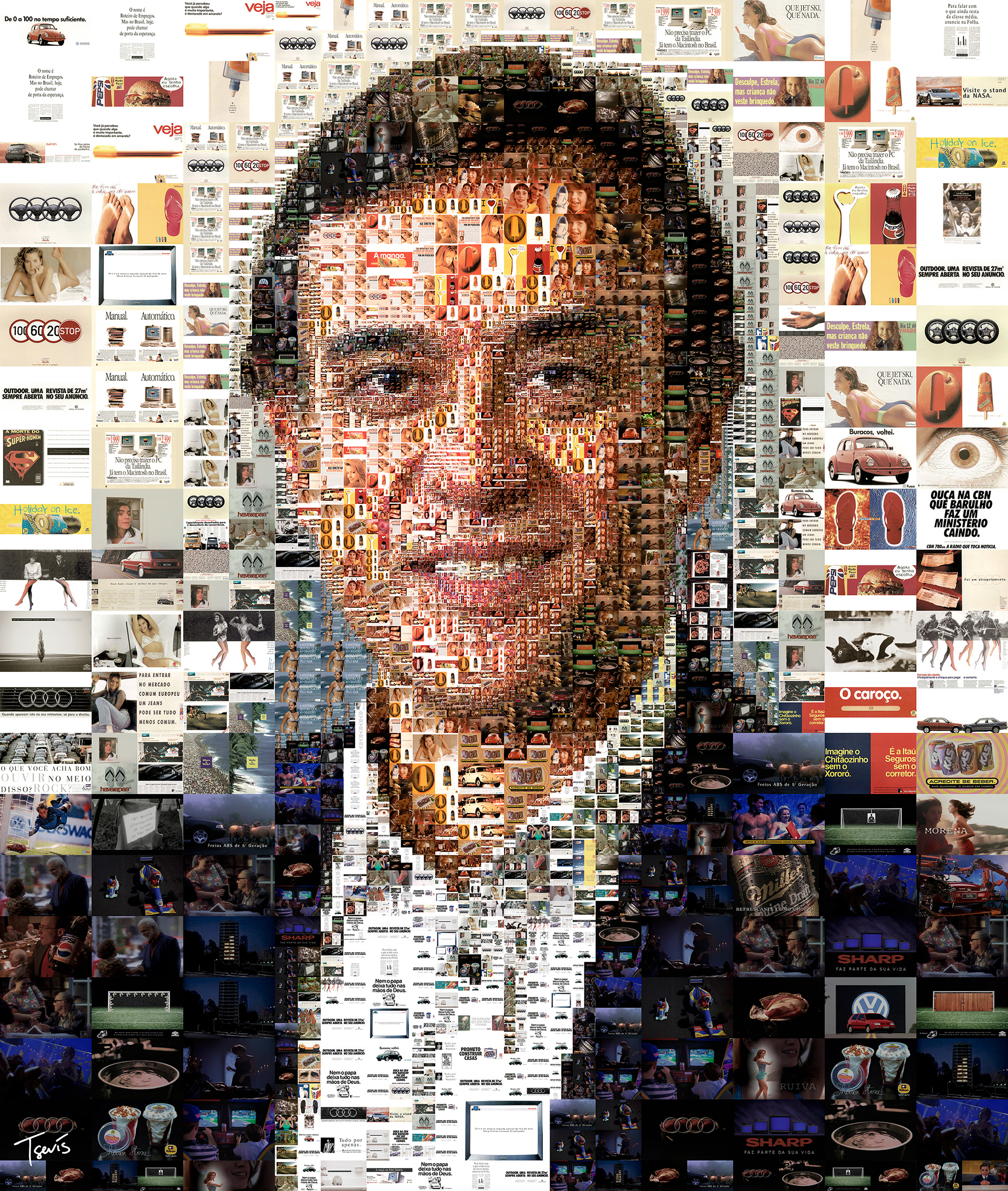 Neogama BBH founder Alexandre Gama's unique digital art print, advertising company leader portrait
