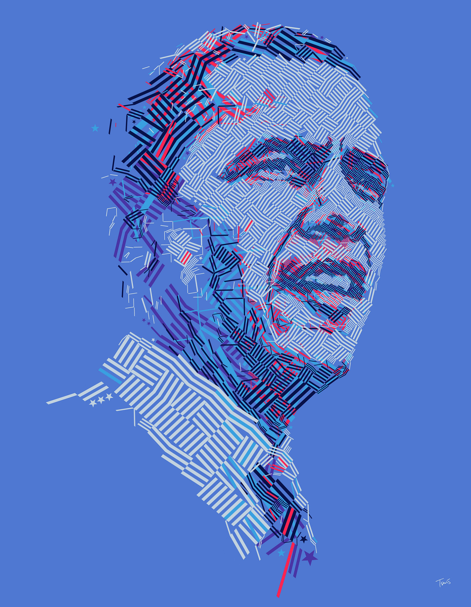 Barack Obama: Weaving a stars and stripes portrait