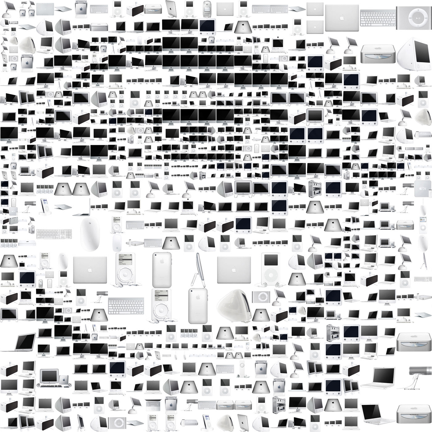 Technological products in art, Steve Jobs digital collage