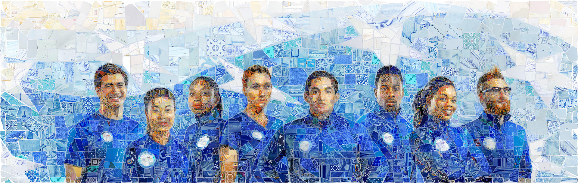 Olympic mosaic mural art for USA Olympic team in Rio