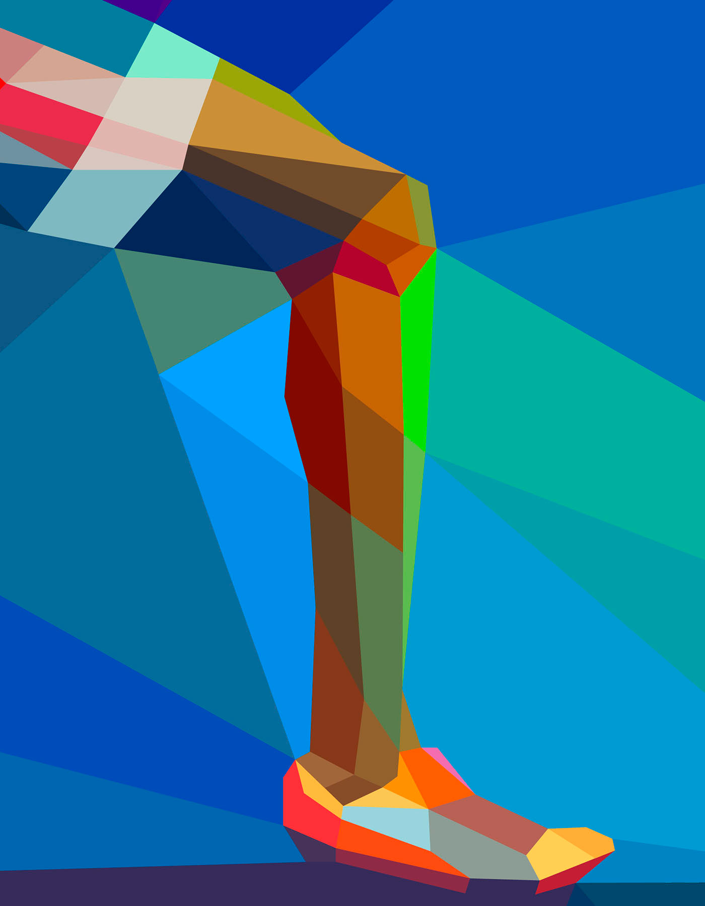 Sports digital mosaic graphics