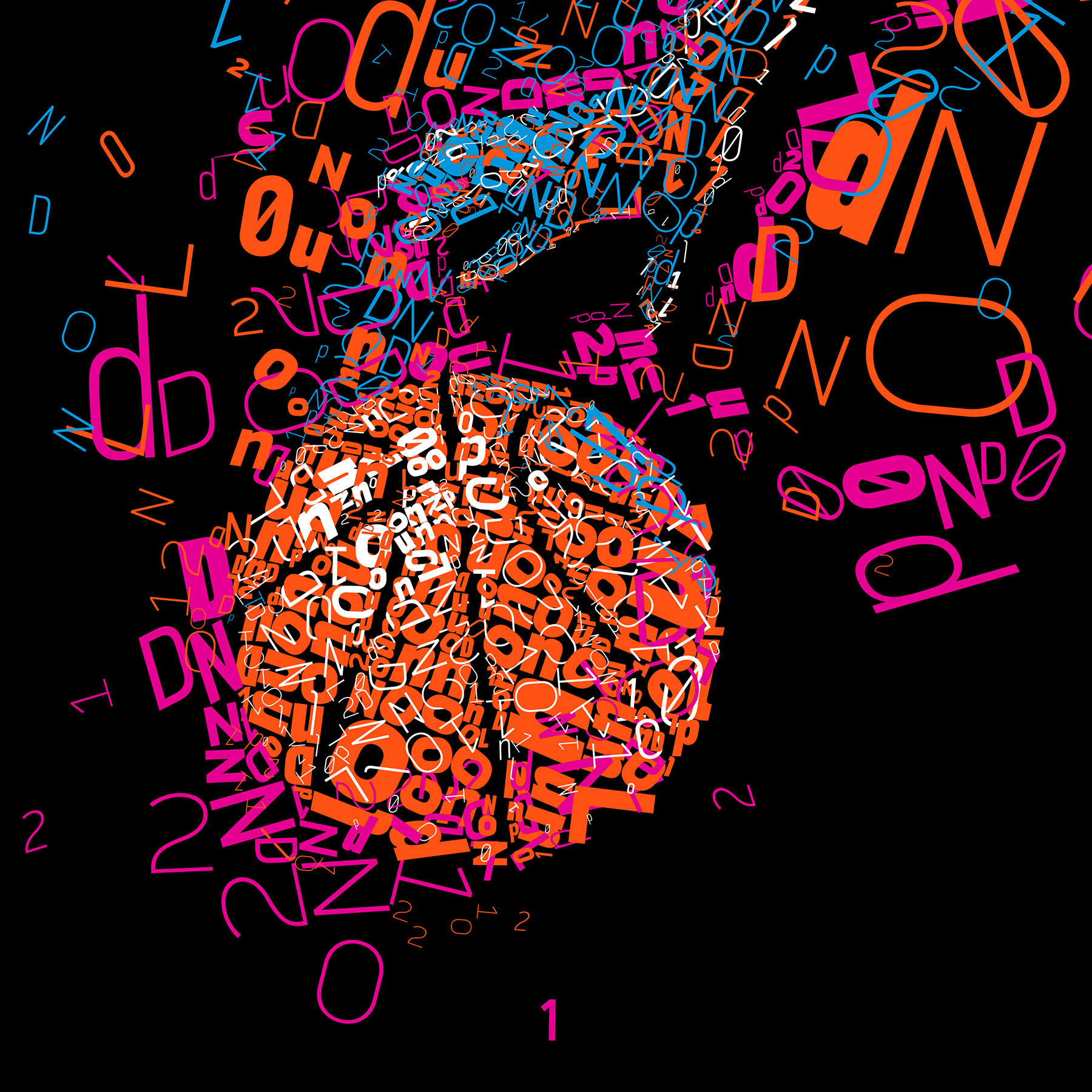 Basketball in type collage for global sport event
