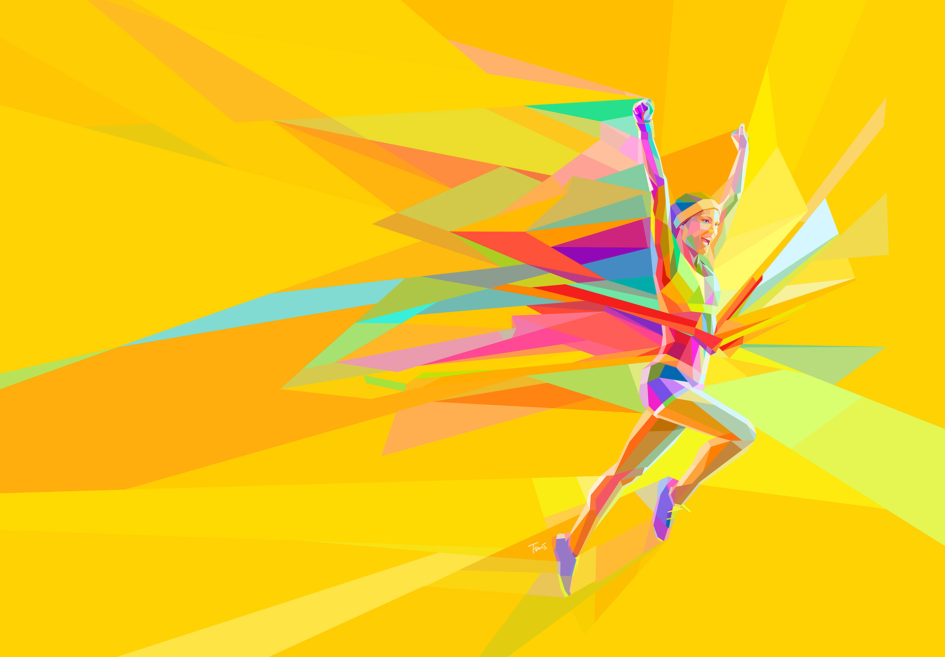 Logo design structure with the brand pattern design, branding Winning athlete, colorful illustration for physiotherapy center, brand illustration