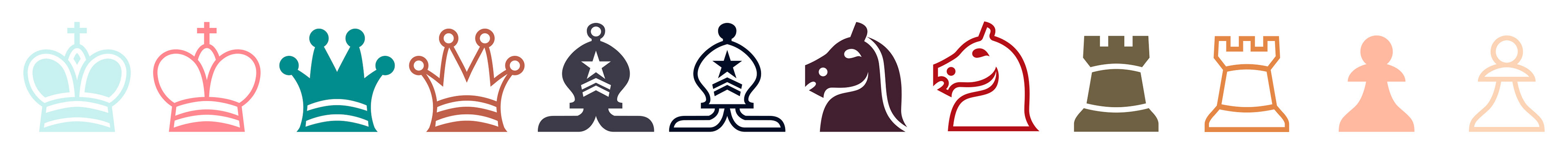 Digital chess figures for The Queen's Gambit movie mosaic project