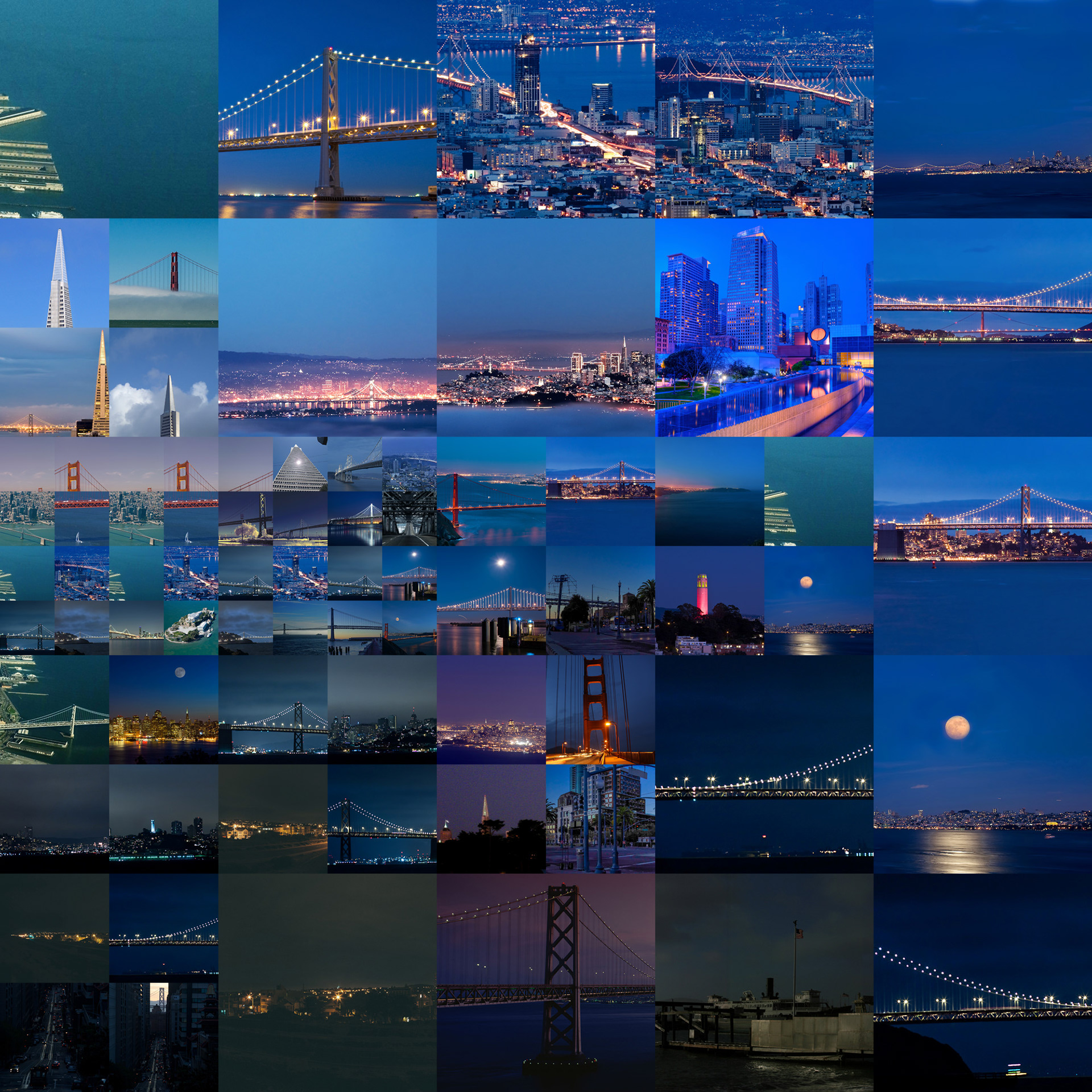 Big spaces wall art decoration from thousands of photos