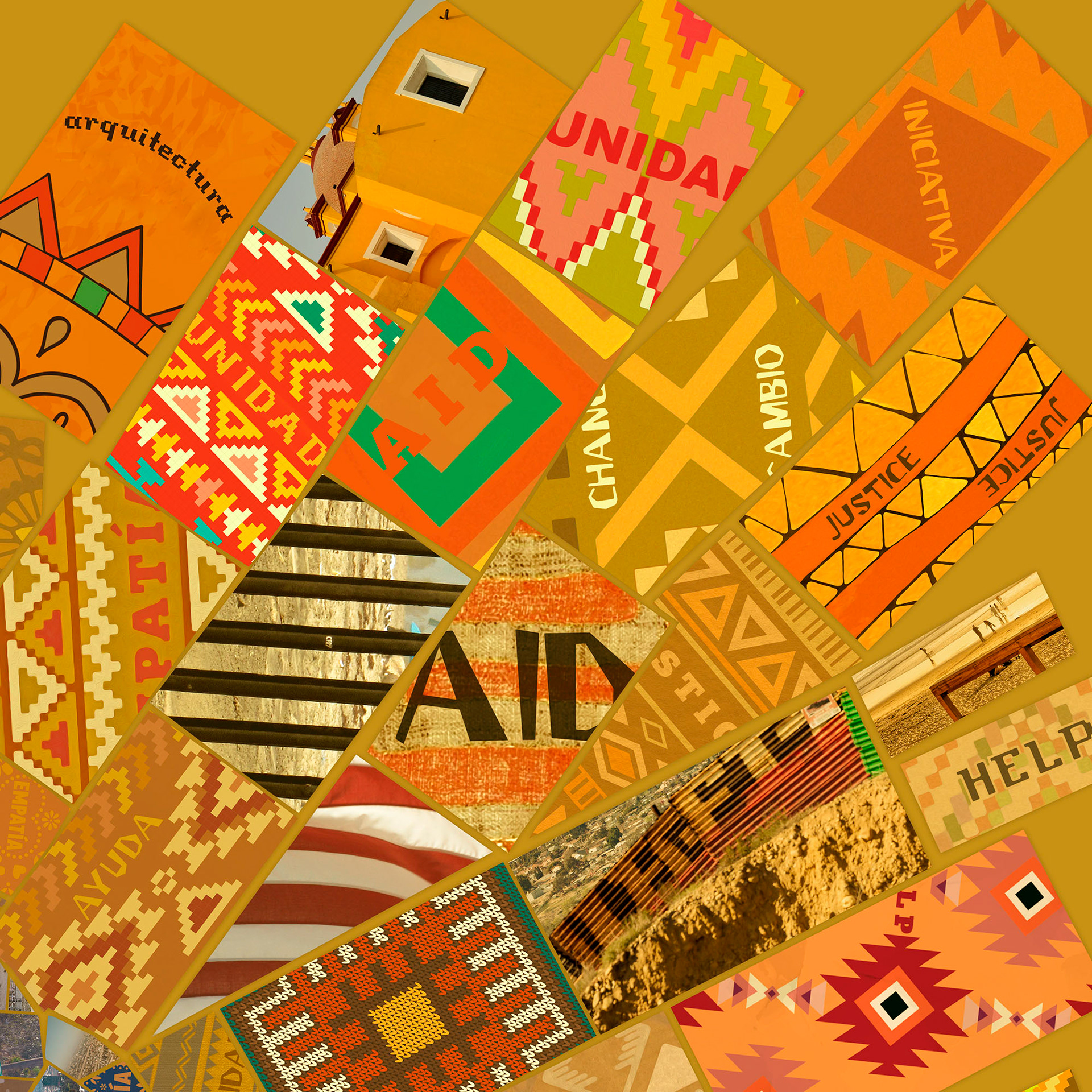 Mexican patterns textile detail