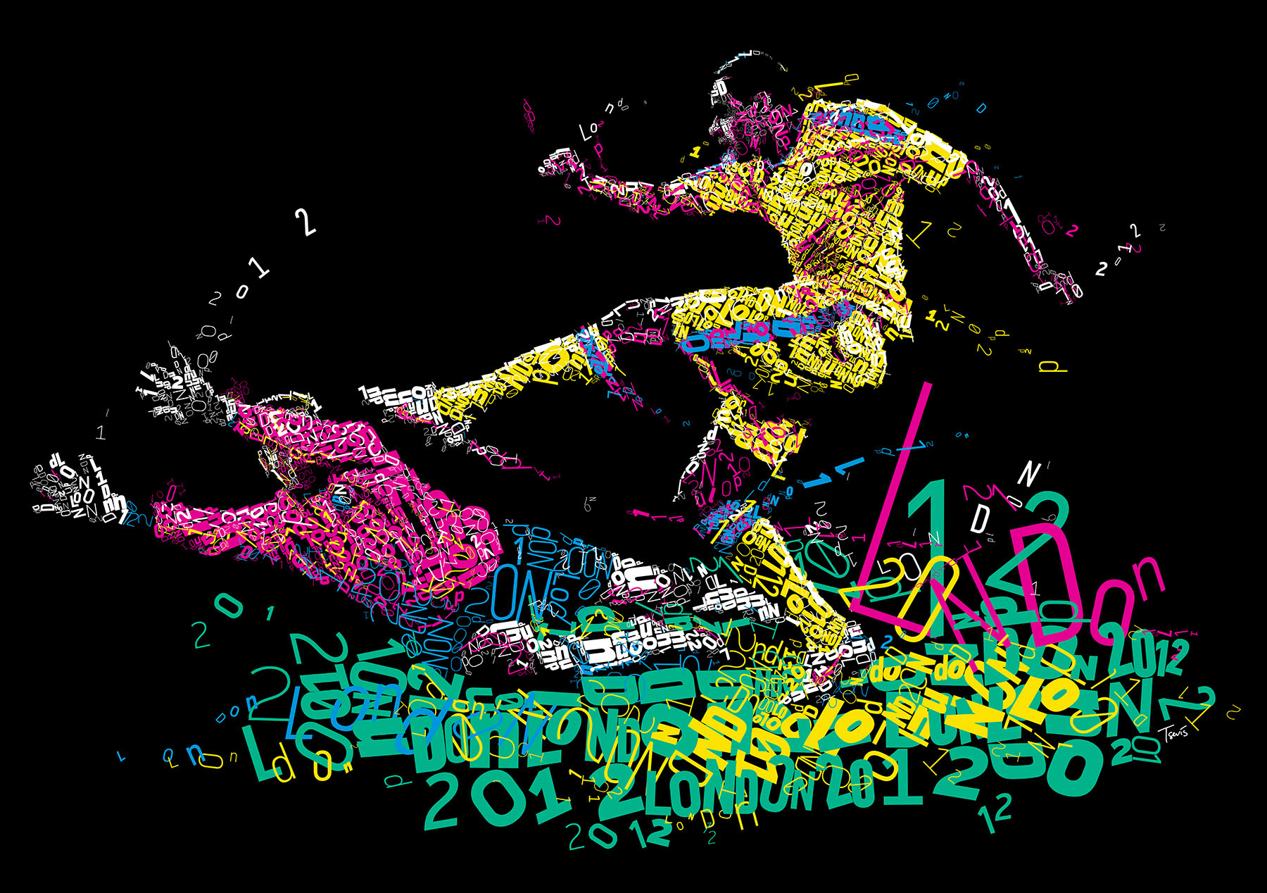 London 2012 Olympiad Color type, Soccer Olympic mosaic