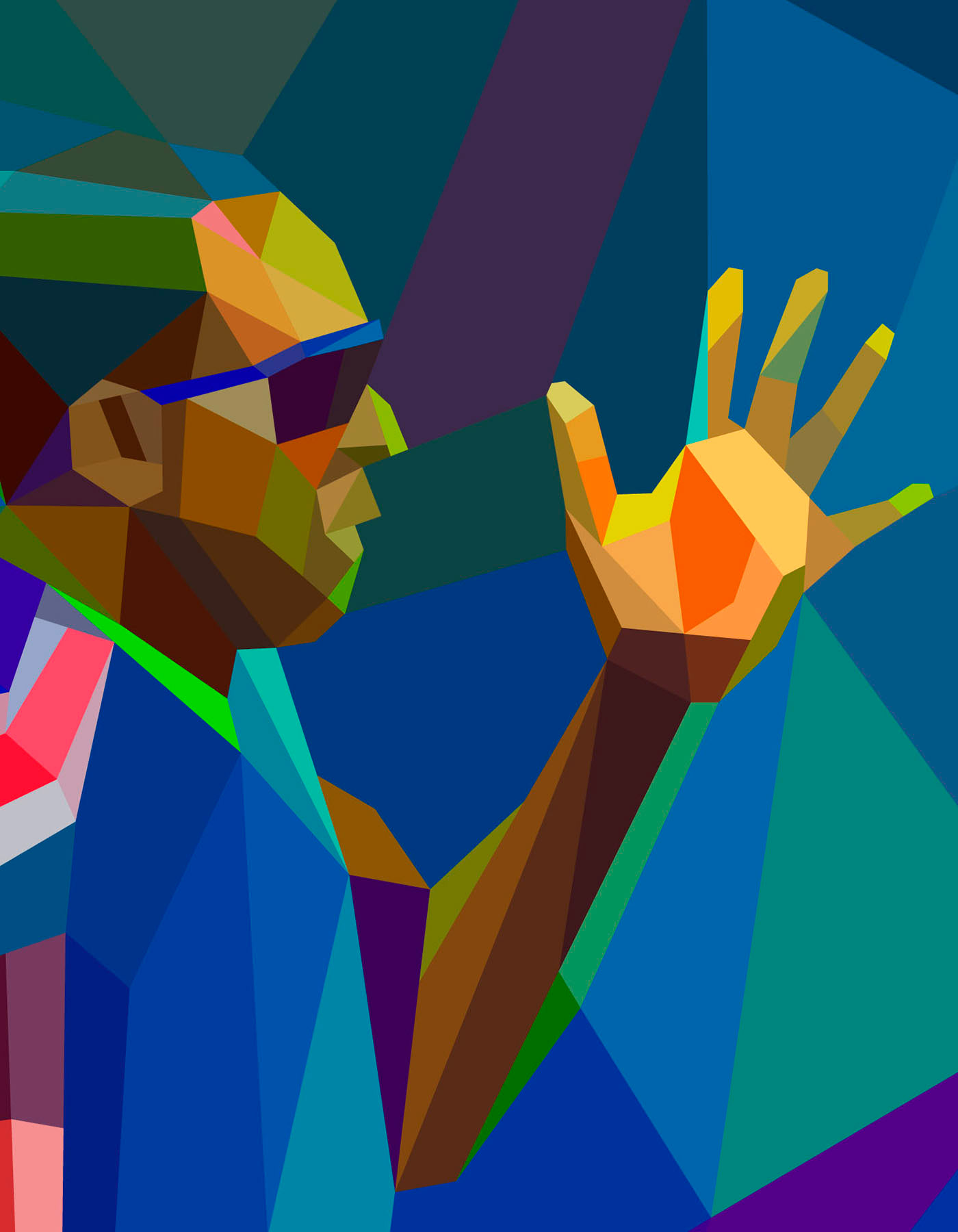 Olympic Games art creation in bright colors