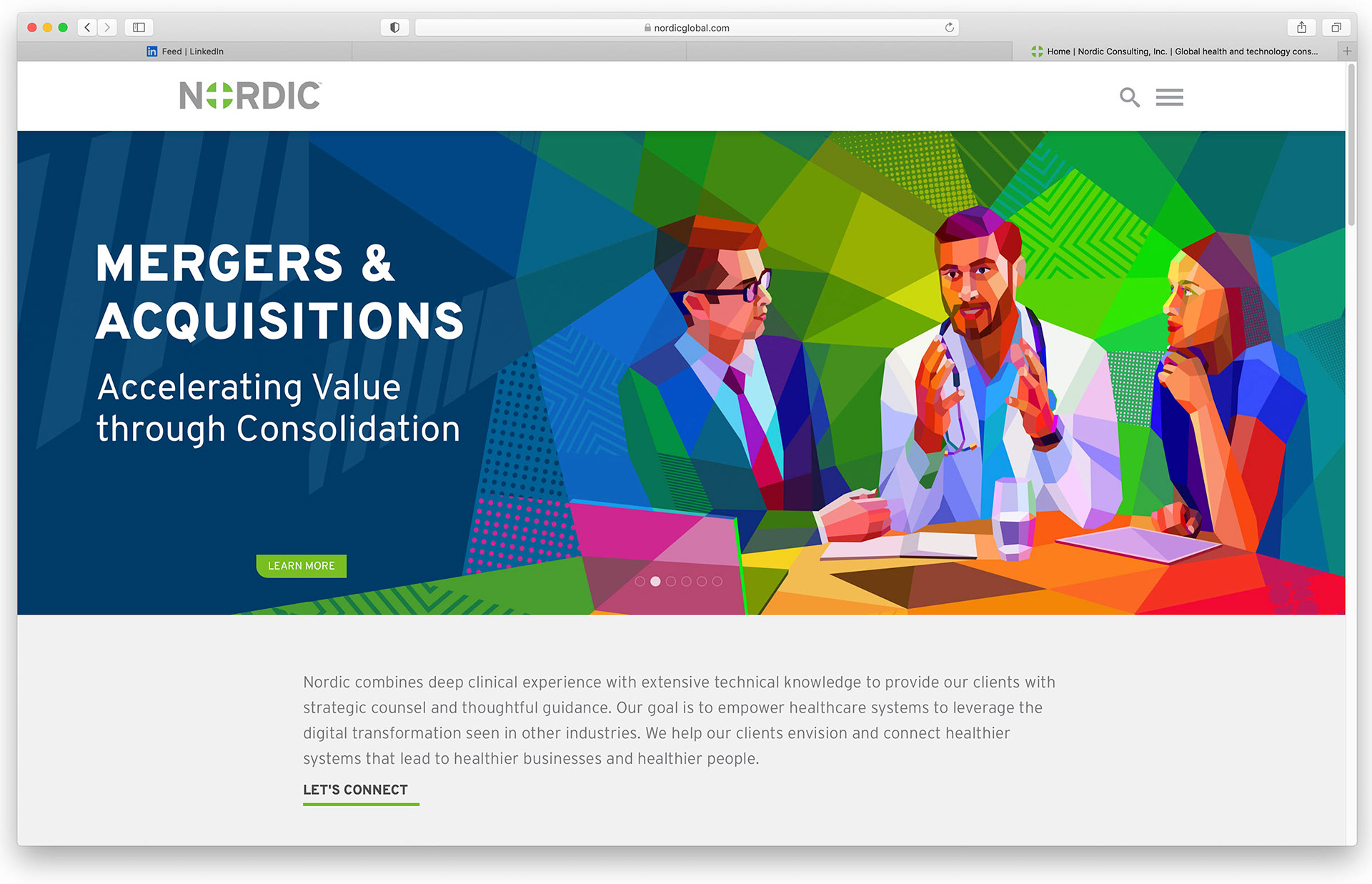 Healthcare Site futuristic illustration