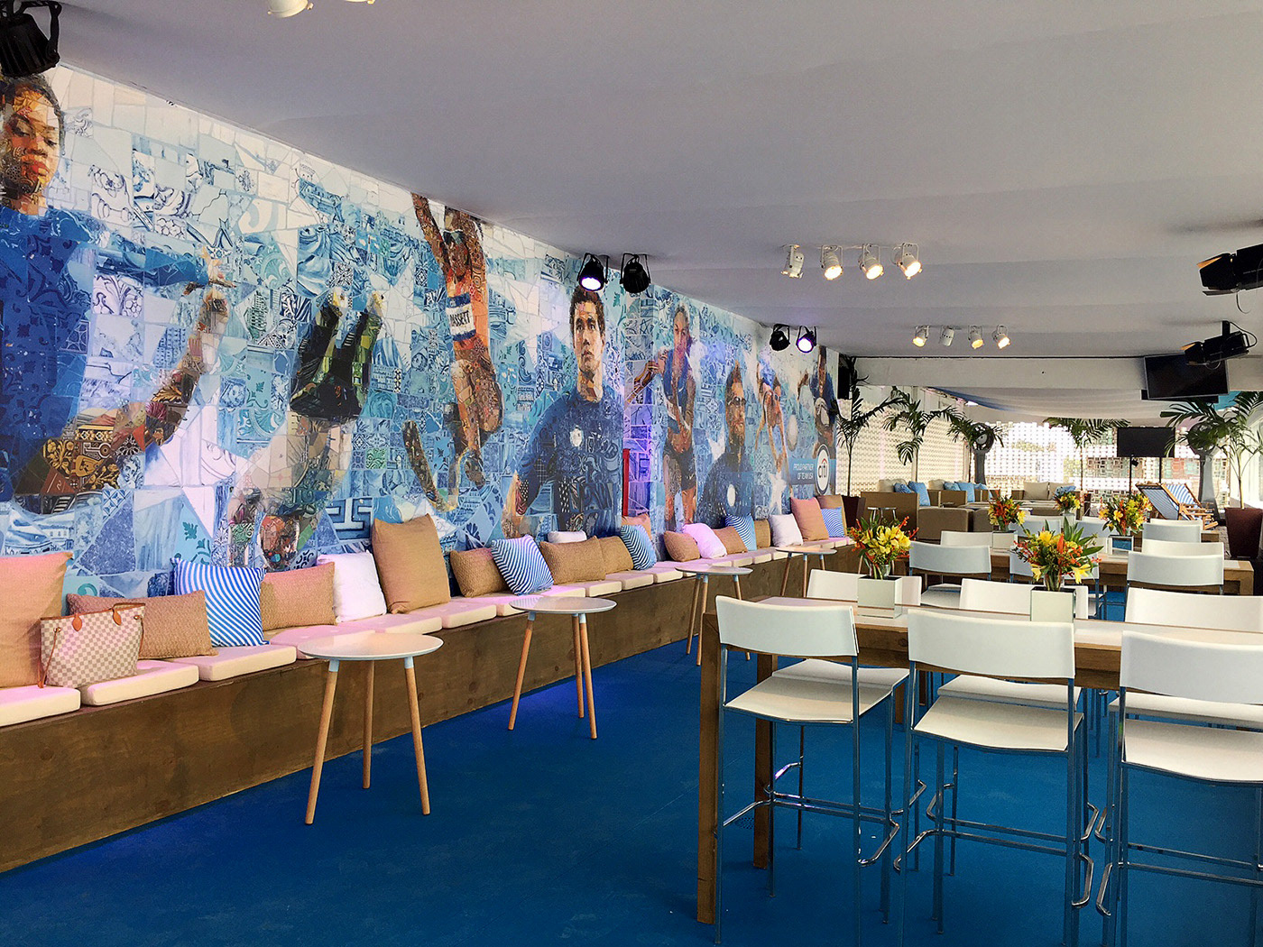 Large-scale mural installation for the Olympic Games