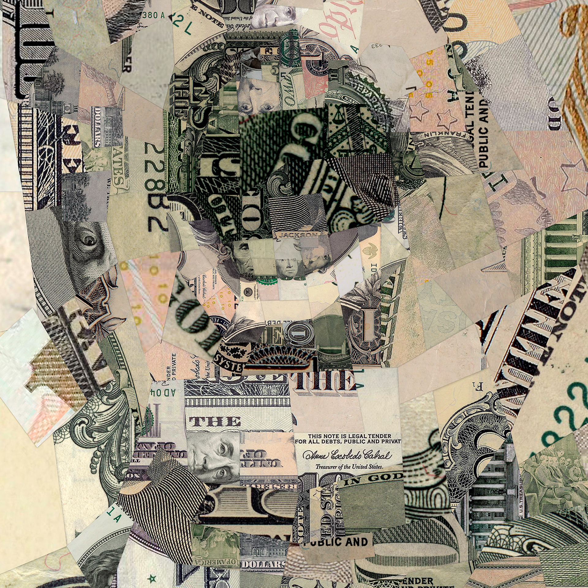 Mosaic illustration for media, Political illustration