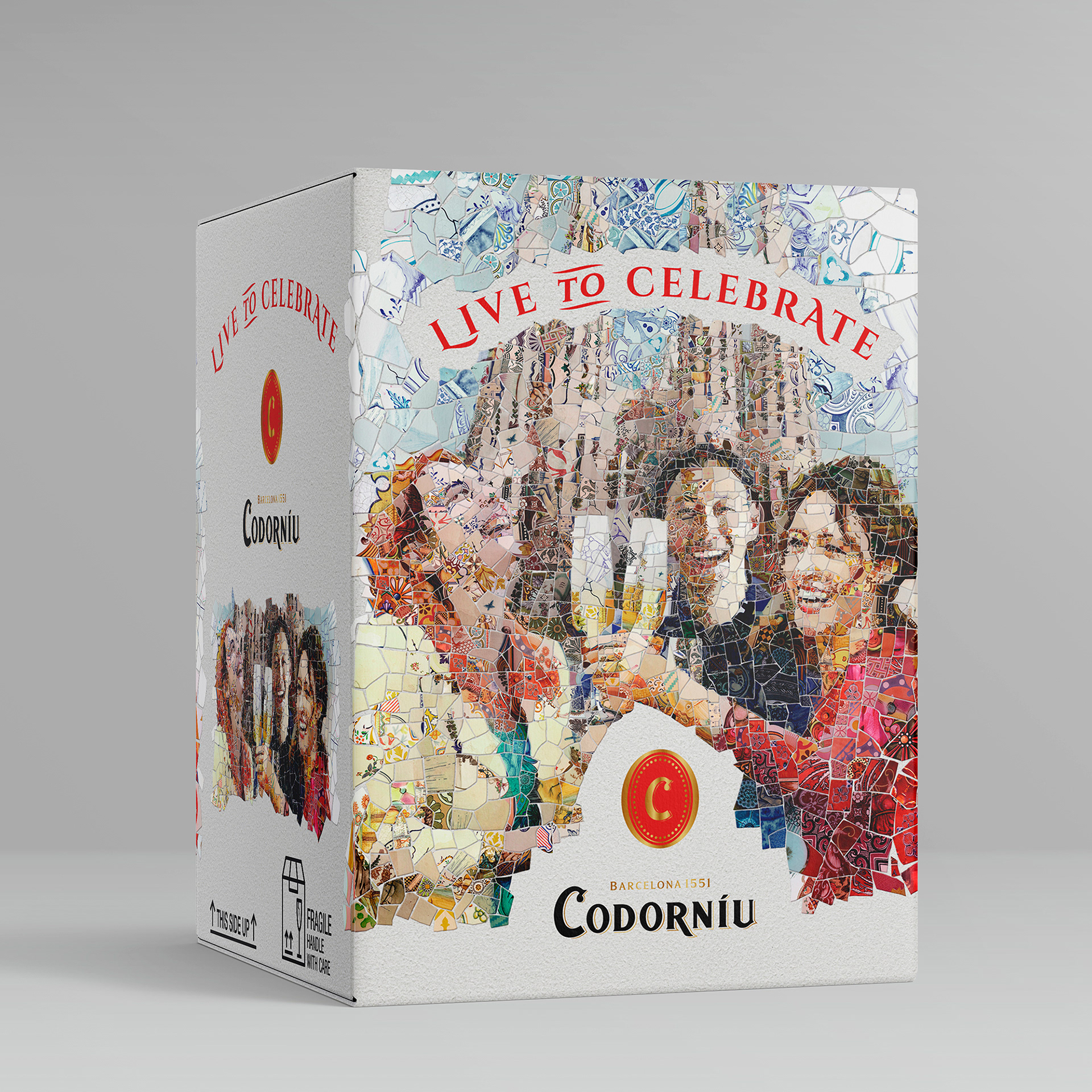 Box illustration, Barcelona’s culture illustration in Codorníu’s global campaign