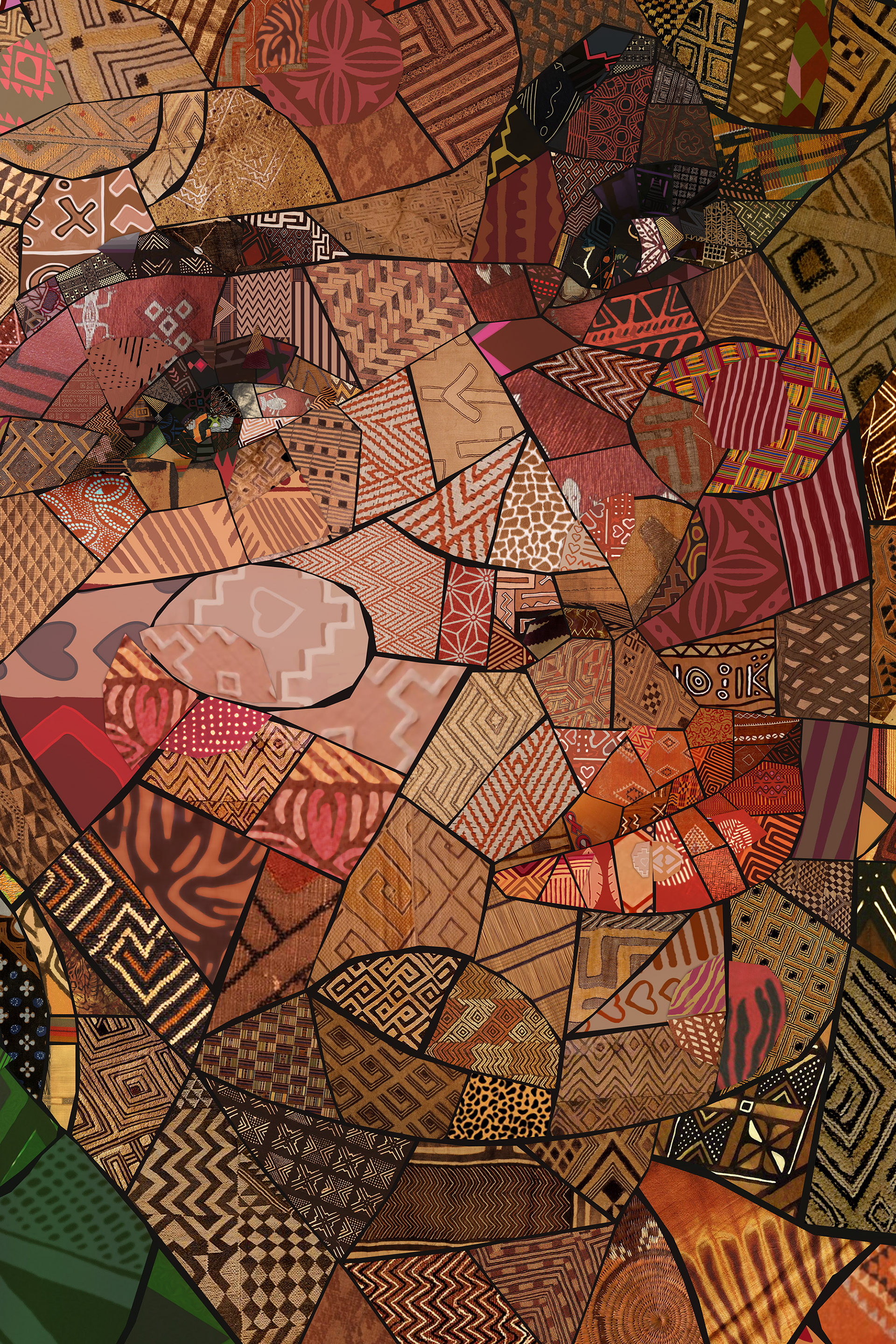 Woman portrait painting in a modern wall art