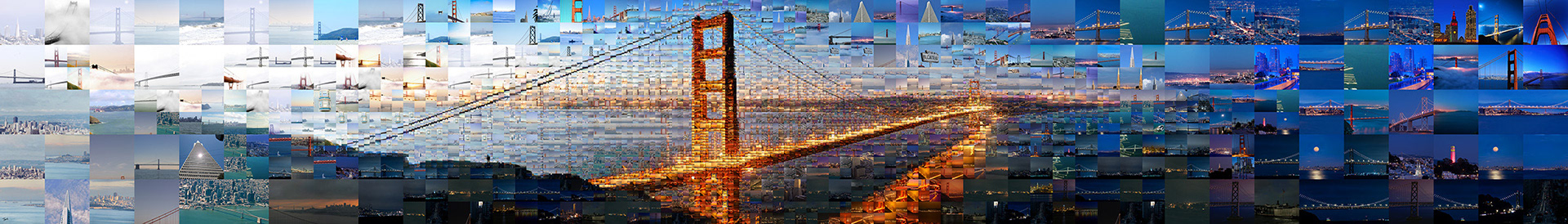 Golden Gate digital photo mosaic for Delta Sky Clubs at the San Francisco International Airport